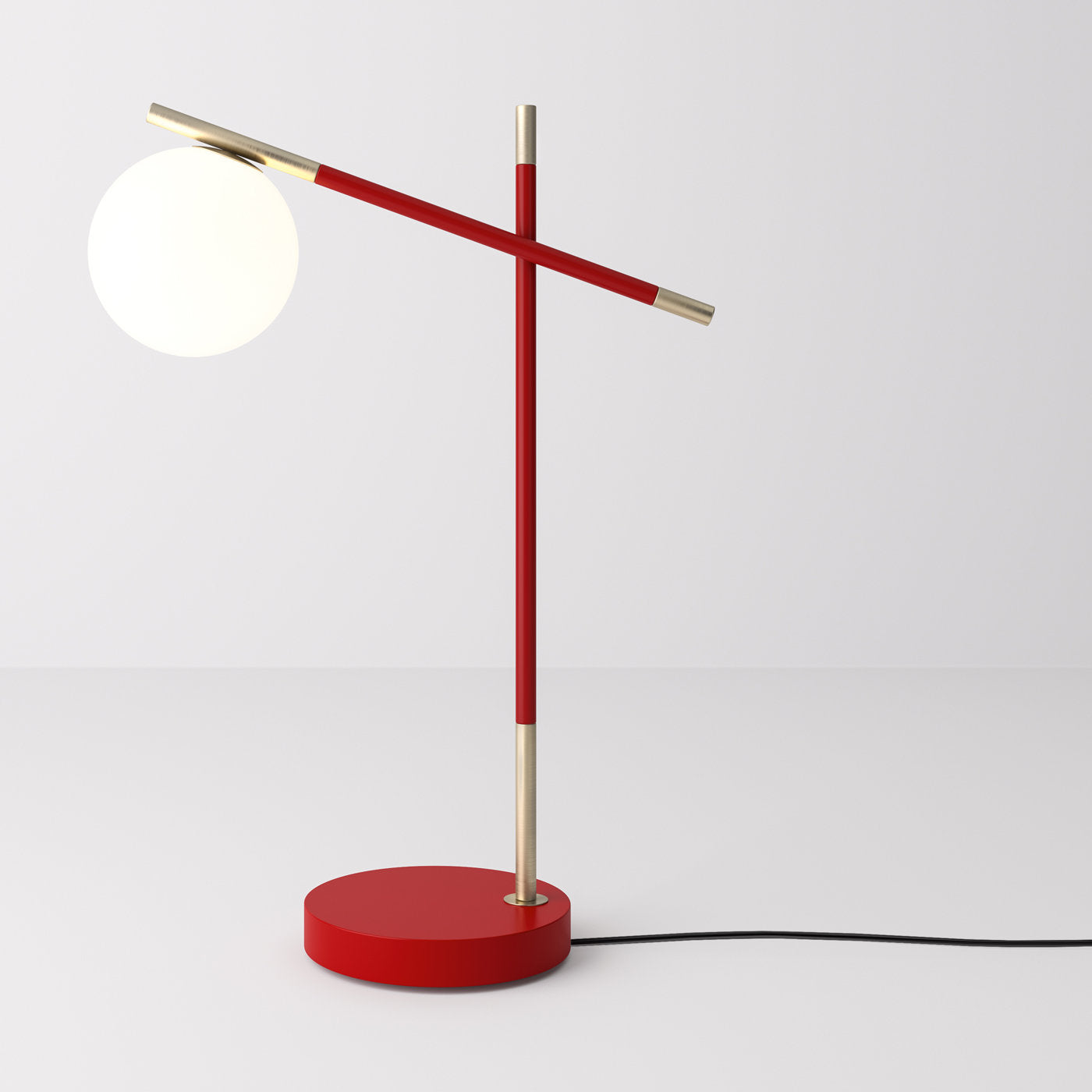 Lampe de table rouge à 2 bras Grace - Vue alternative 1