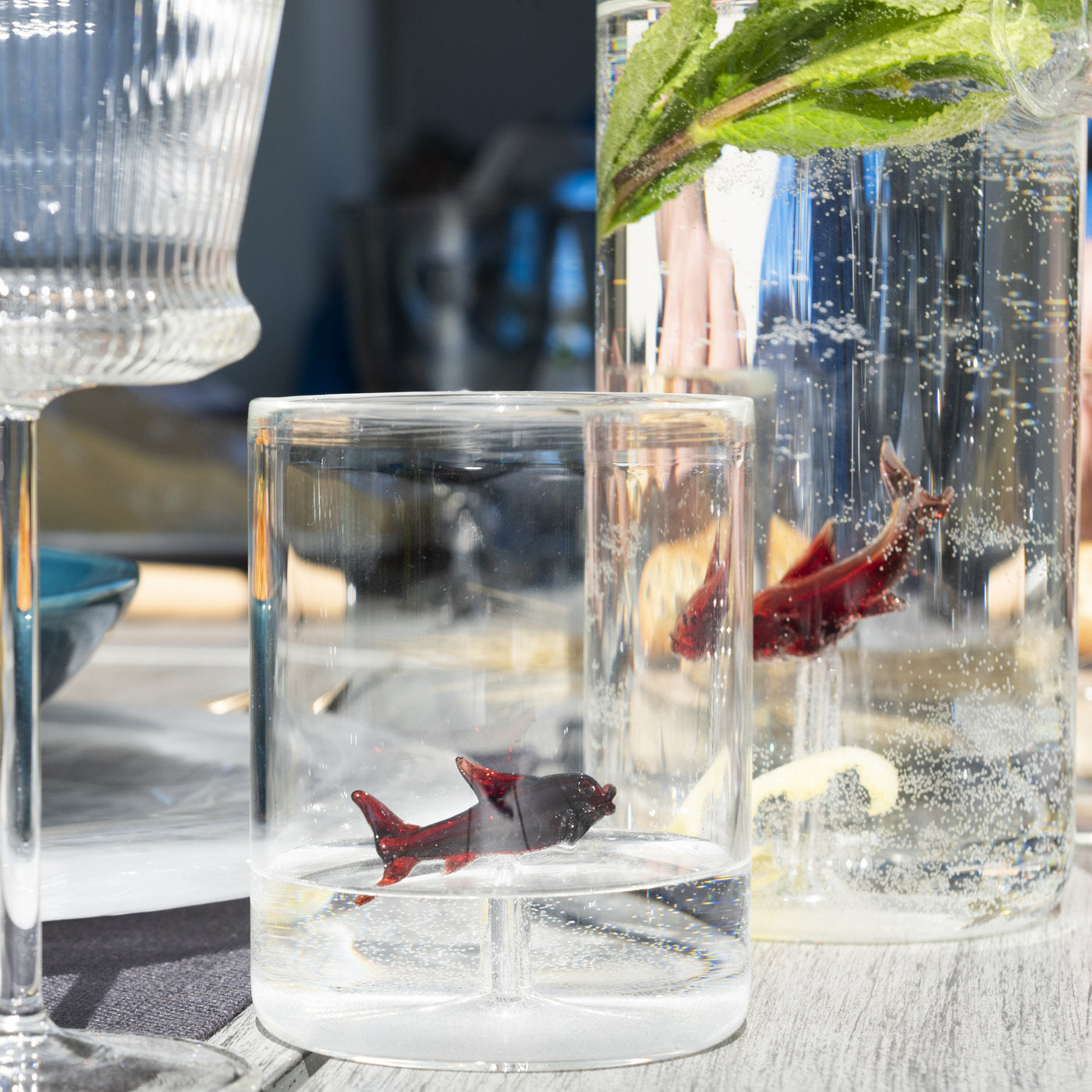 Set of Four Little Red Fish Glasses - Alternative view 1