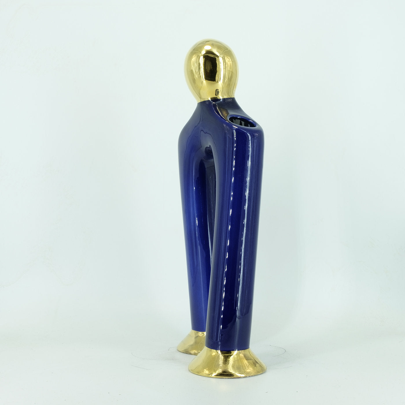 Mino Blue and Gold Vase - Alternative view 1