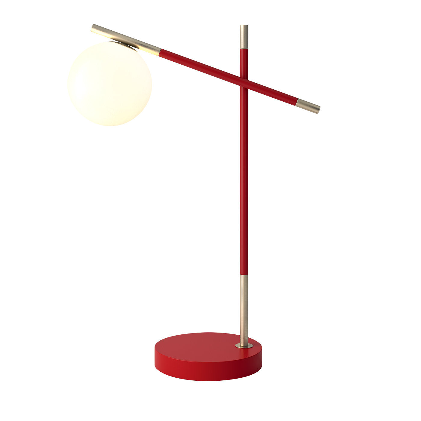 Lámpara de sobremesa Grace de 2 brazos de color rojo - Vista principal