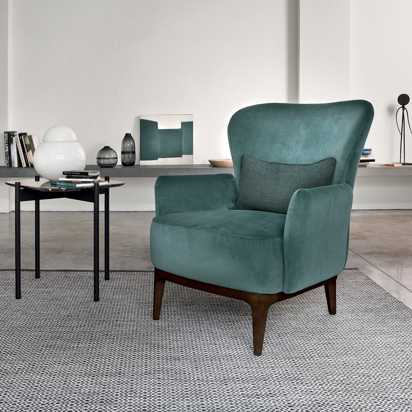 Ginevra Green Armchair by Marconato & Zappa - Alternative view 1