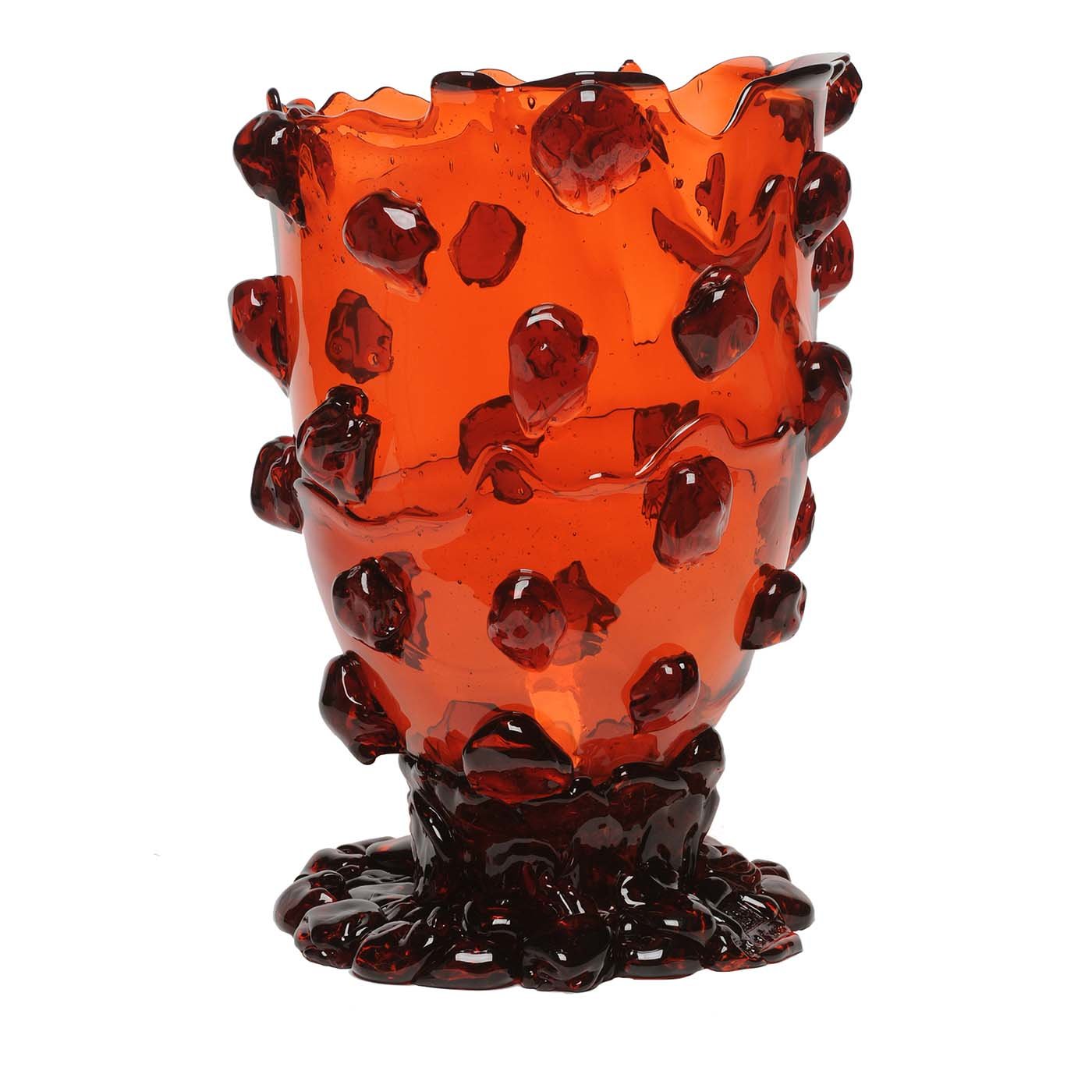 Nugget Orange and Red Large Vase by Gaetano Pesce - Main view