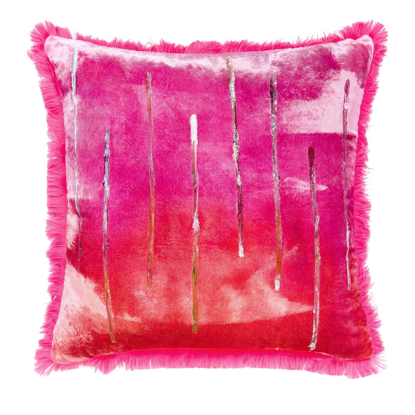 Almohada de terciopelo rosa - Vista principal