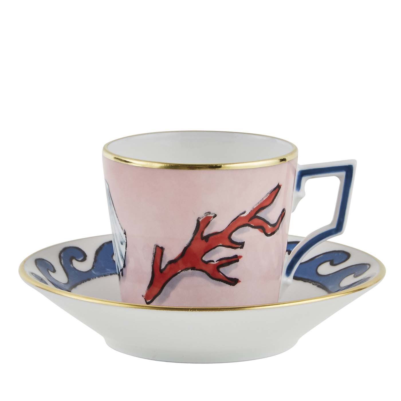 Il Viaggio di Nettuno Set of 2 Coffee Cups and Saucers by Luke Edward Hall