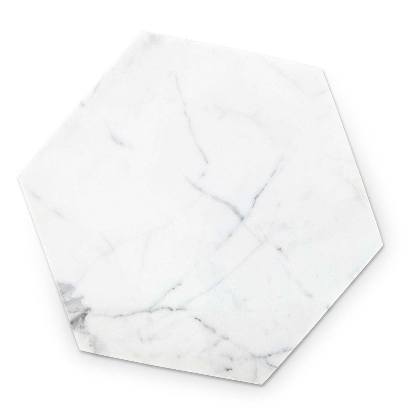 Hexagonal Carrara Marble Plate - Alternative view 1