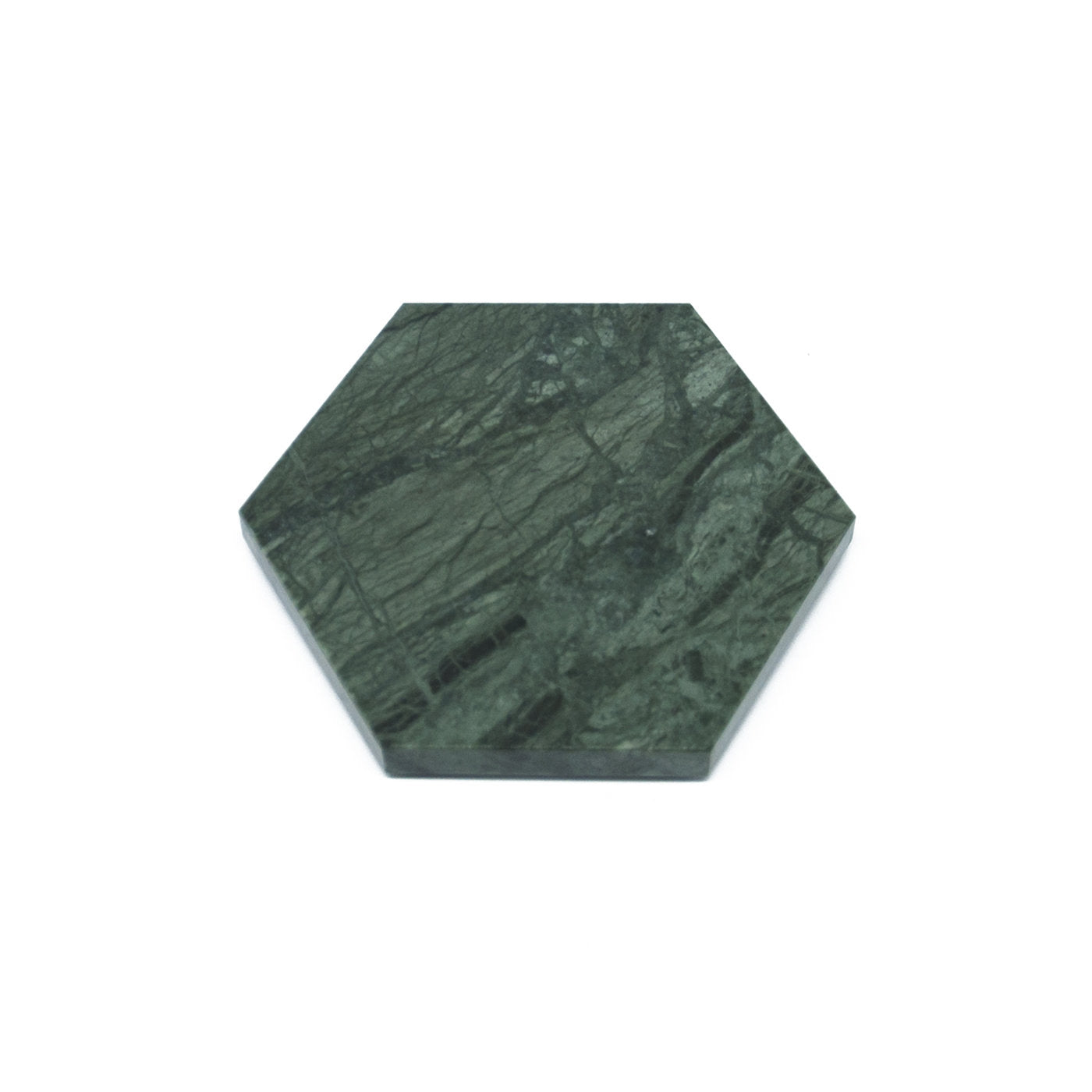 Plaque hexagonale en marbre vert - Vue alternative 1