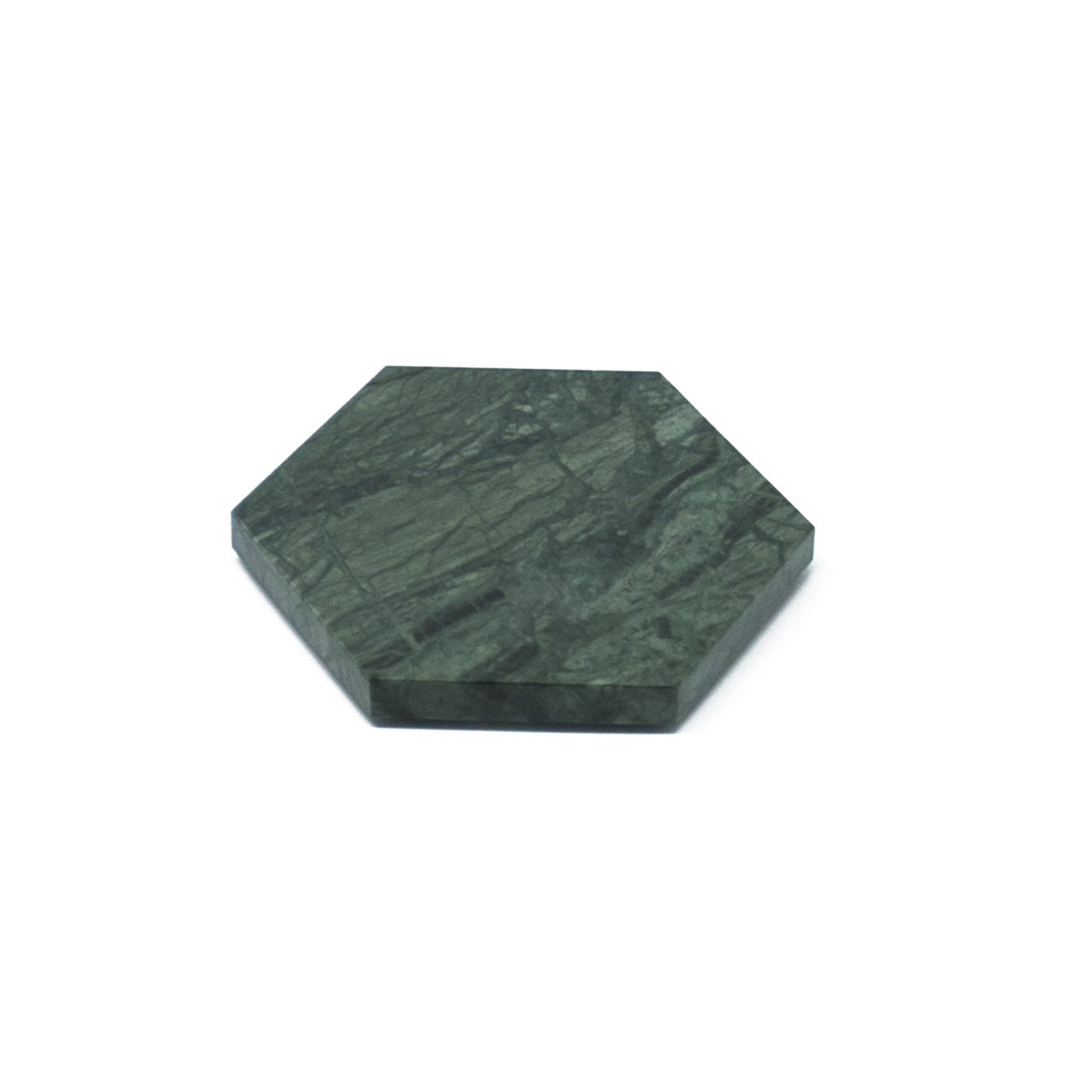 Plaque hexagonale en marbre vert - Vue alternative 2