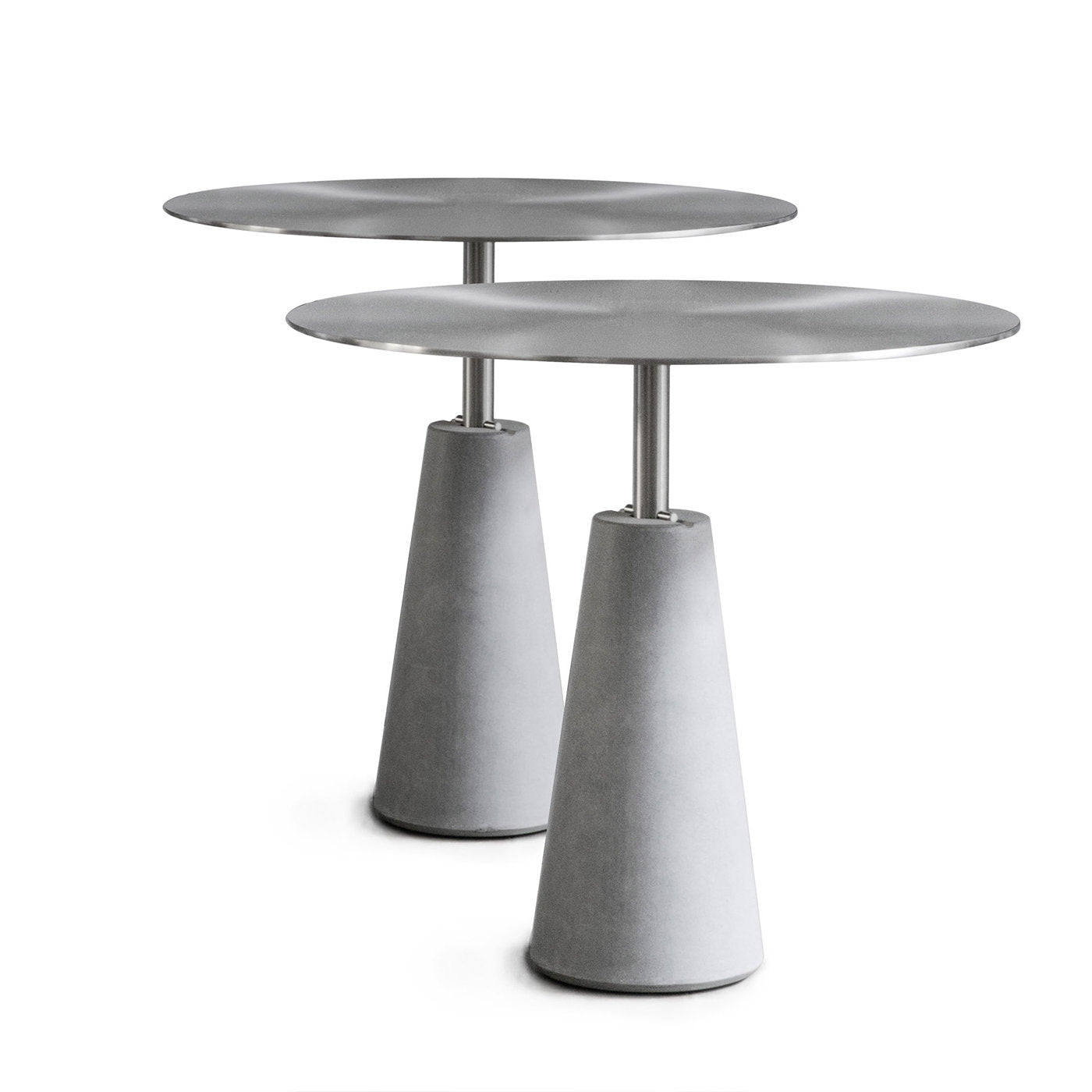 Ed004 Steel and White Stone Side Table - Alternative view 1