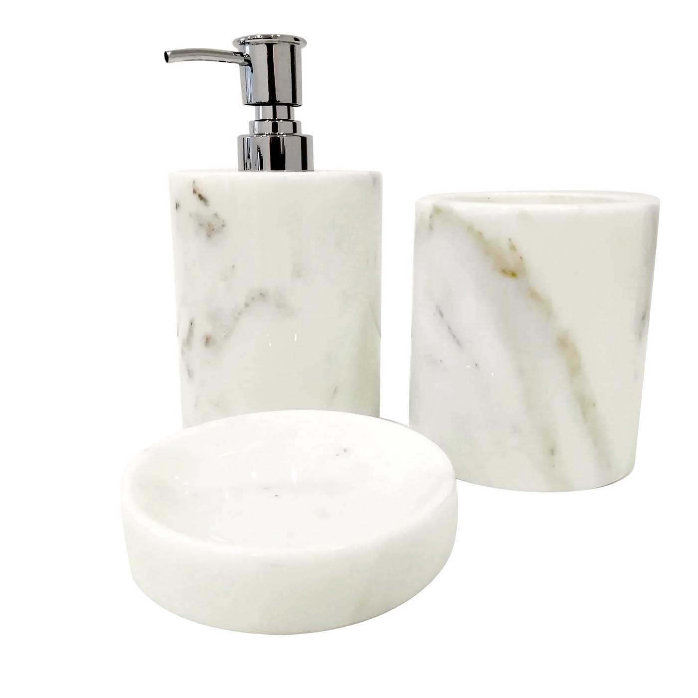 Conjunto de baño en mármol blanco Statuario - Vista principal
