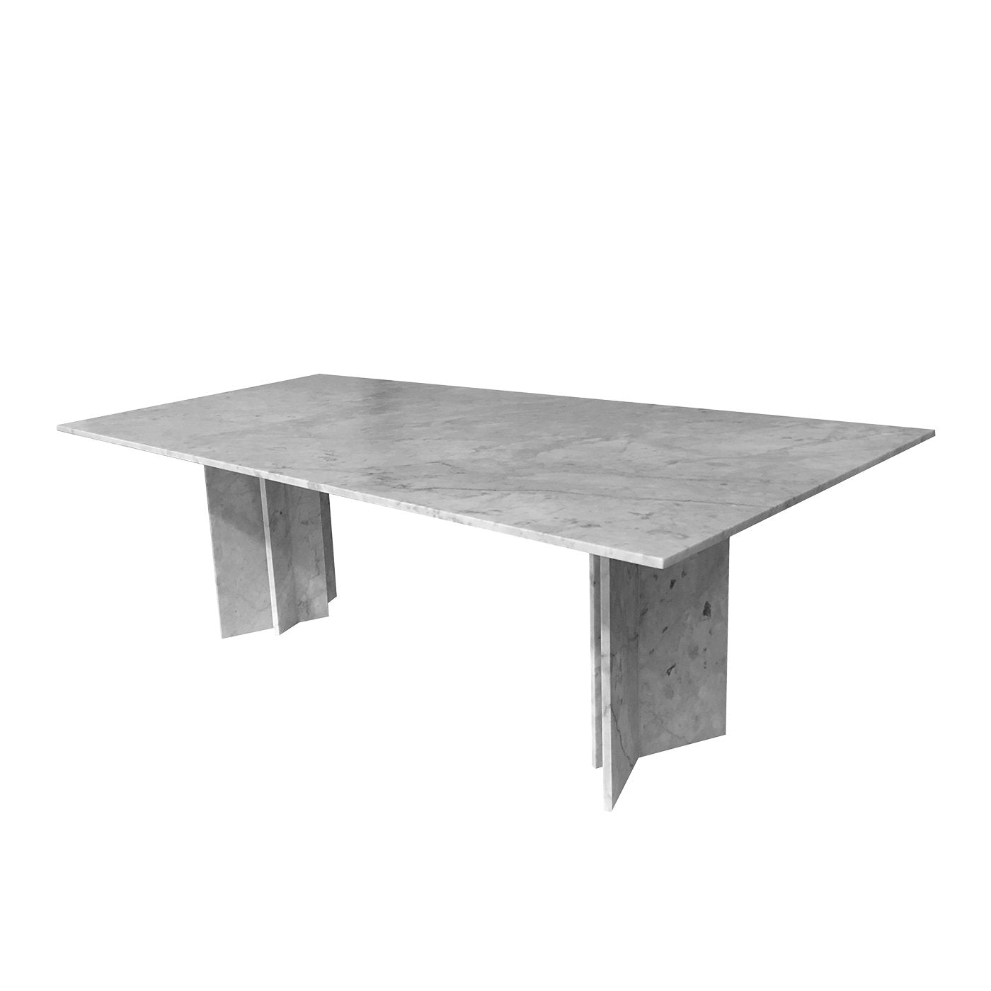 Rectangular Terry Table in White Marble - Alternative view 1