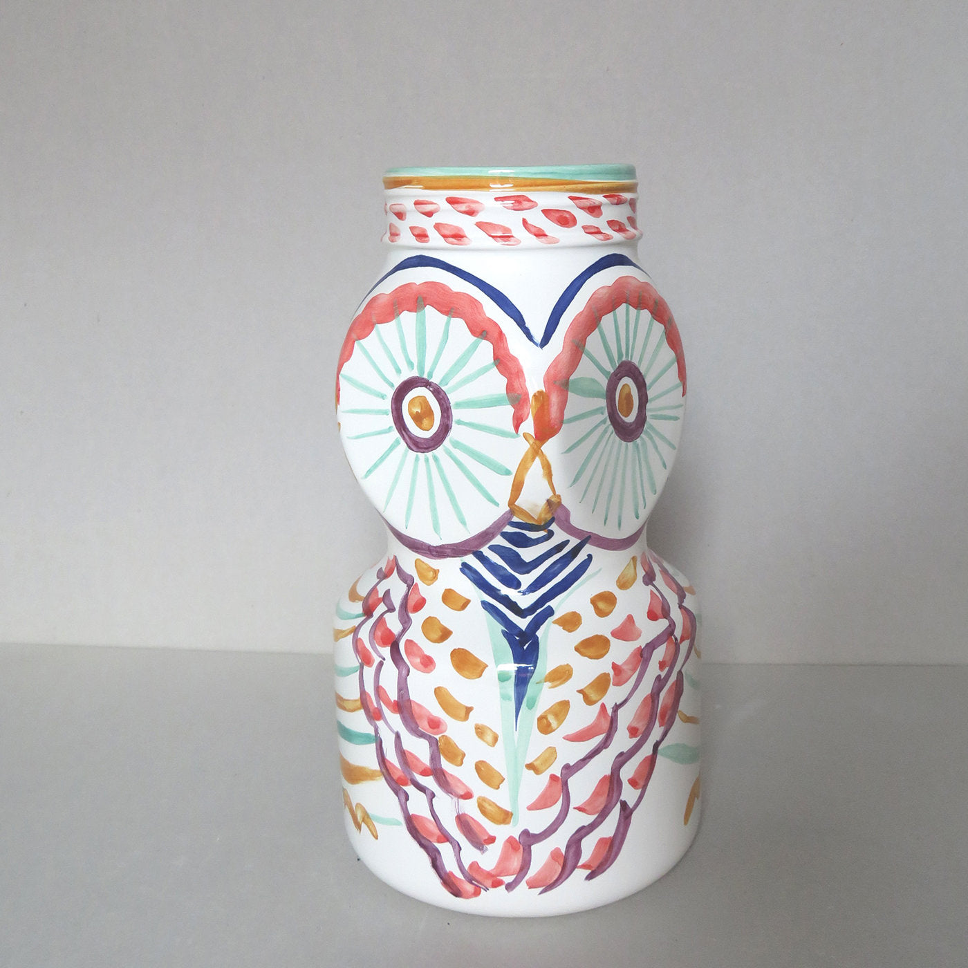 Owl Vase with Warm Colors - Alternative view 1