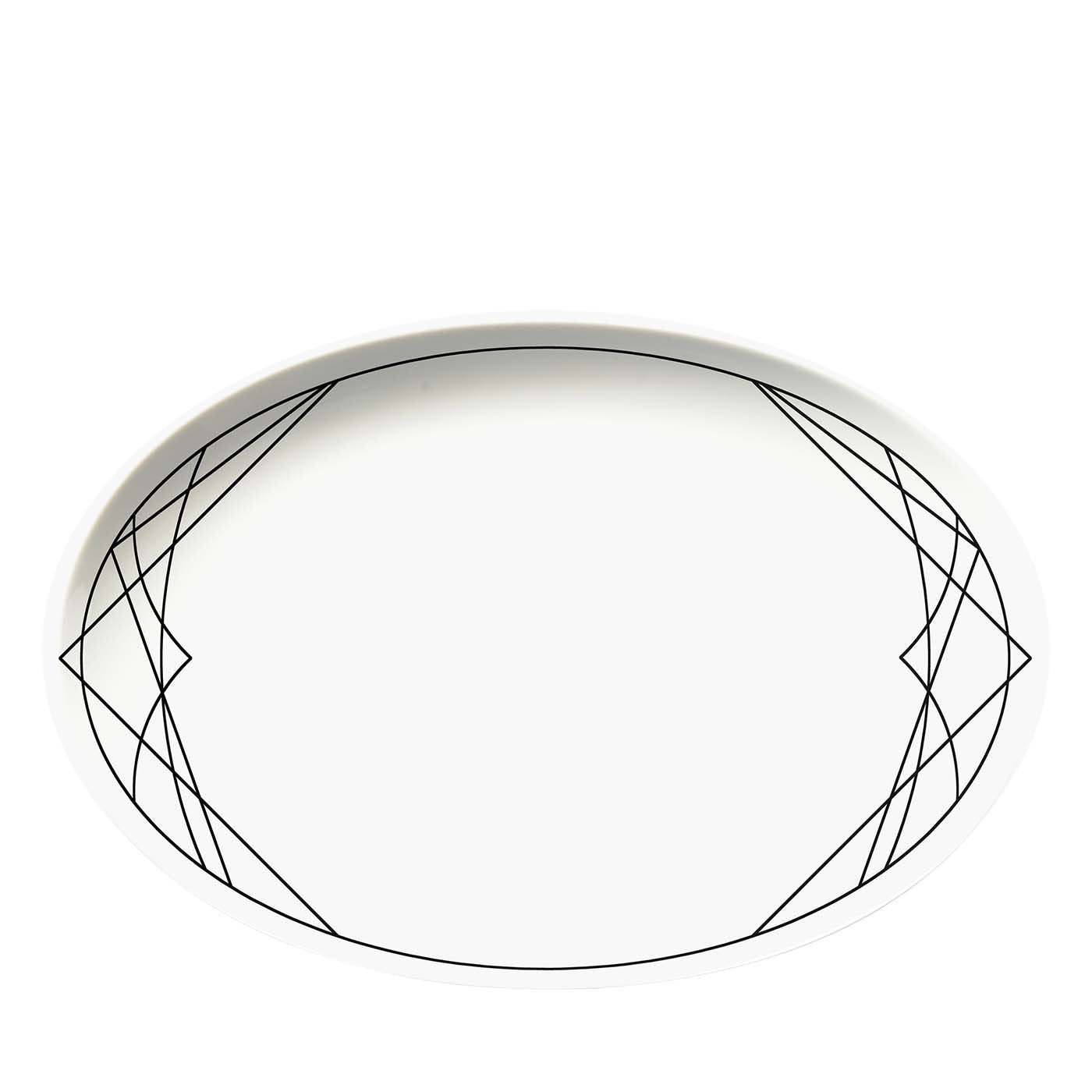 Baroqeat Black Oval Tray by Salvatore Spataro - Main view