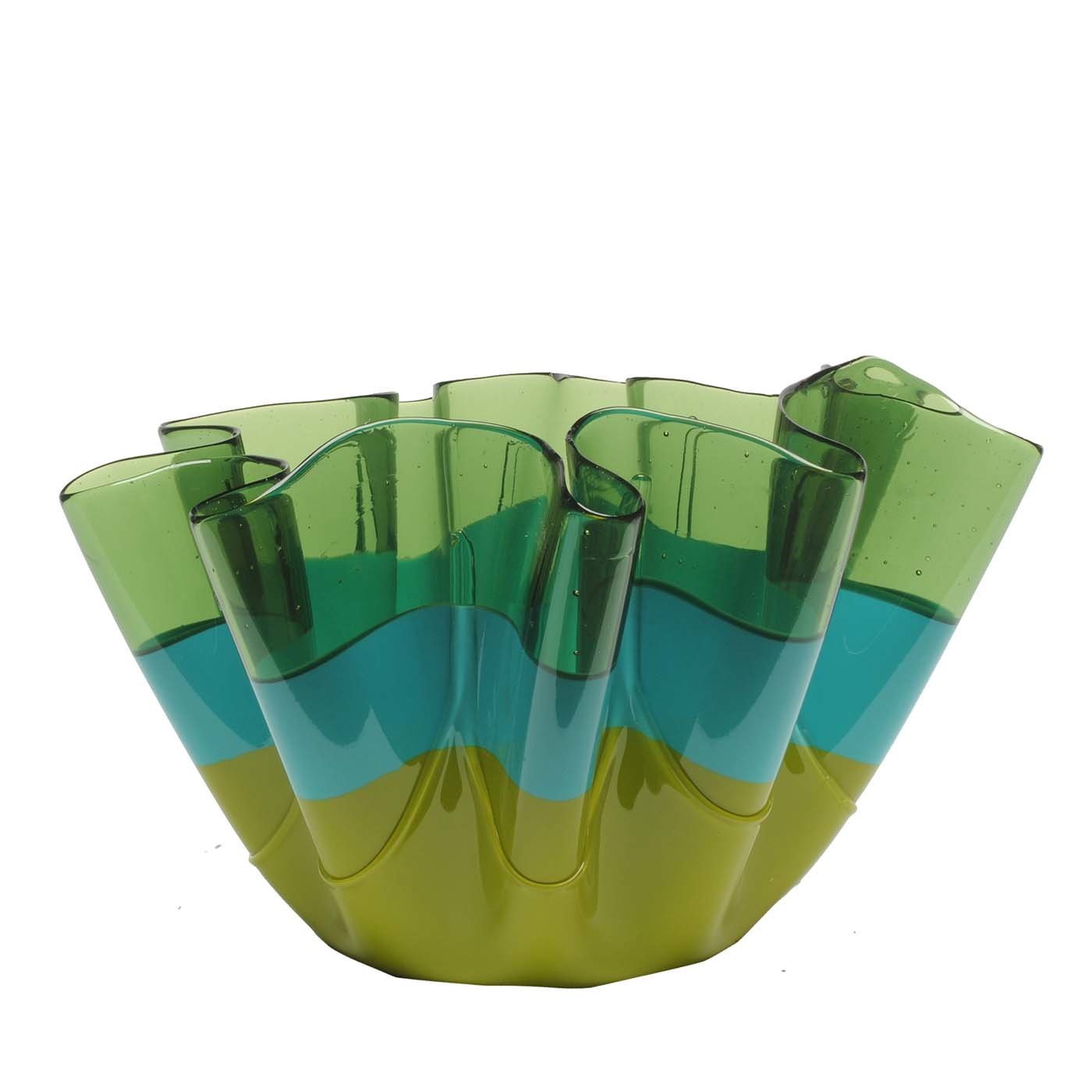 Sfumati Vase moyen vert et turquoise Par Paola Navone - Vue principale