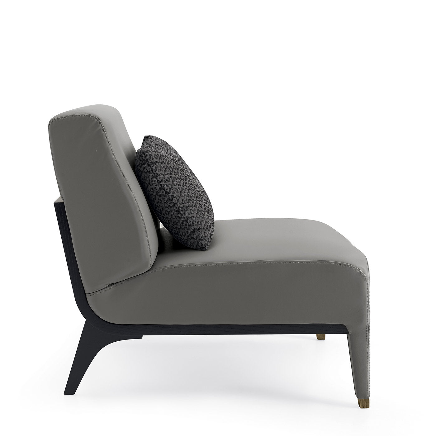 Gray Leather Armchair - Alternative view 1