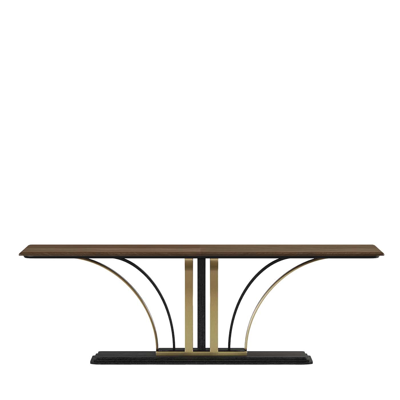 Mesa de comedor rectangular de madera de nogal - Vista principal