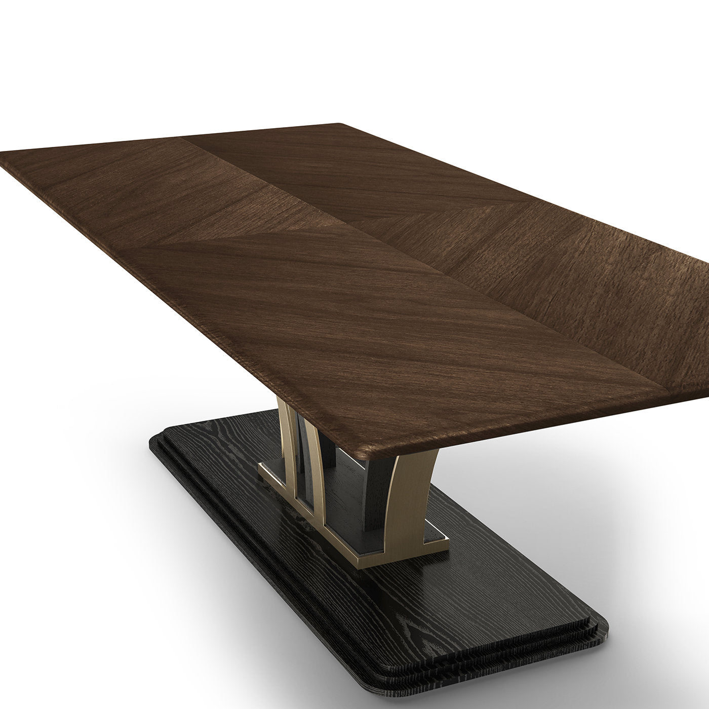 Mesa de comedor rectangular de madera de nogal - Vista alternativa 1