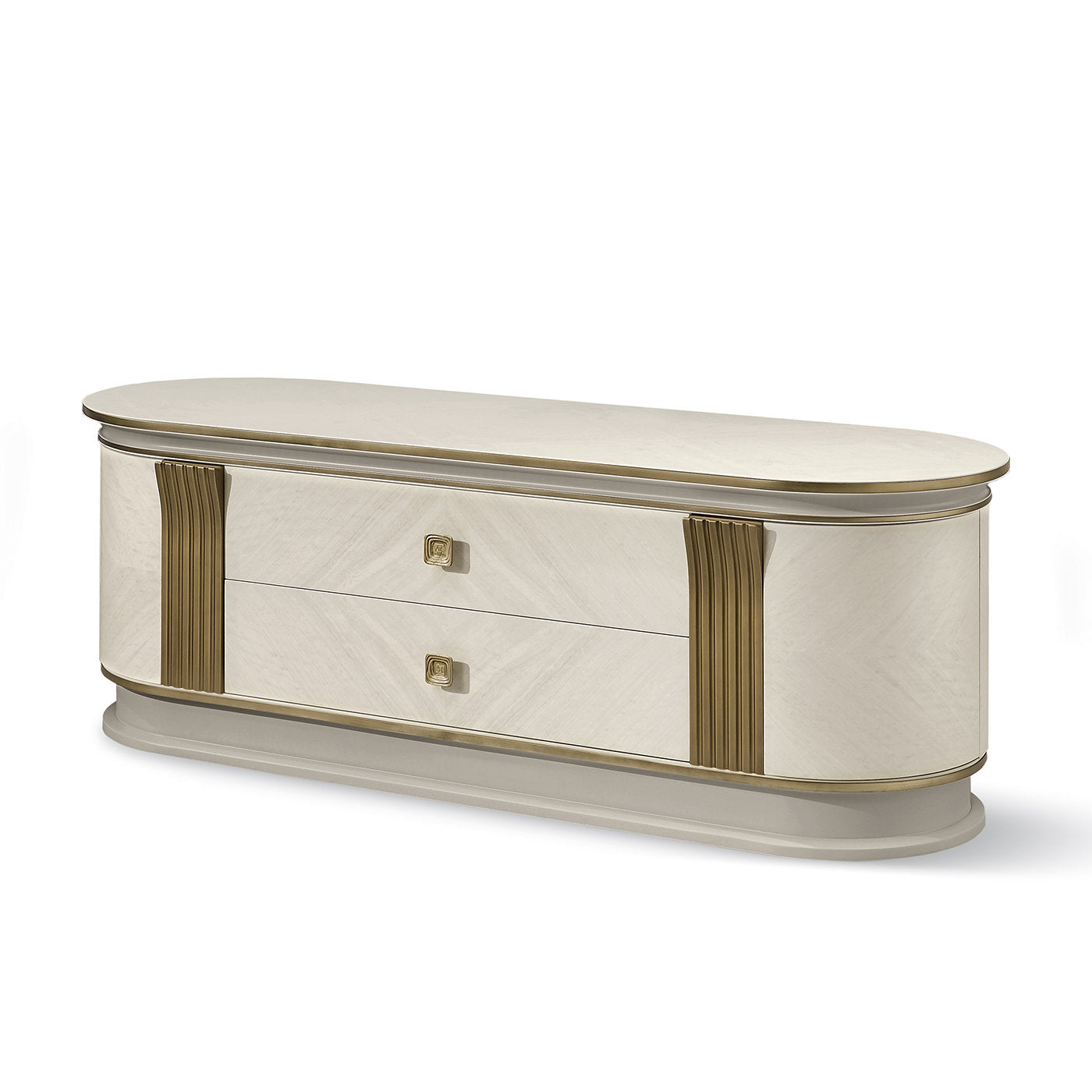 White and Gold Media Sideboard - Alternative view 1