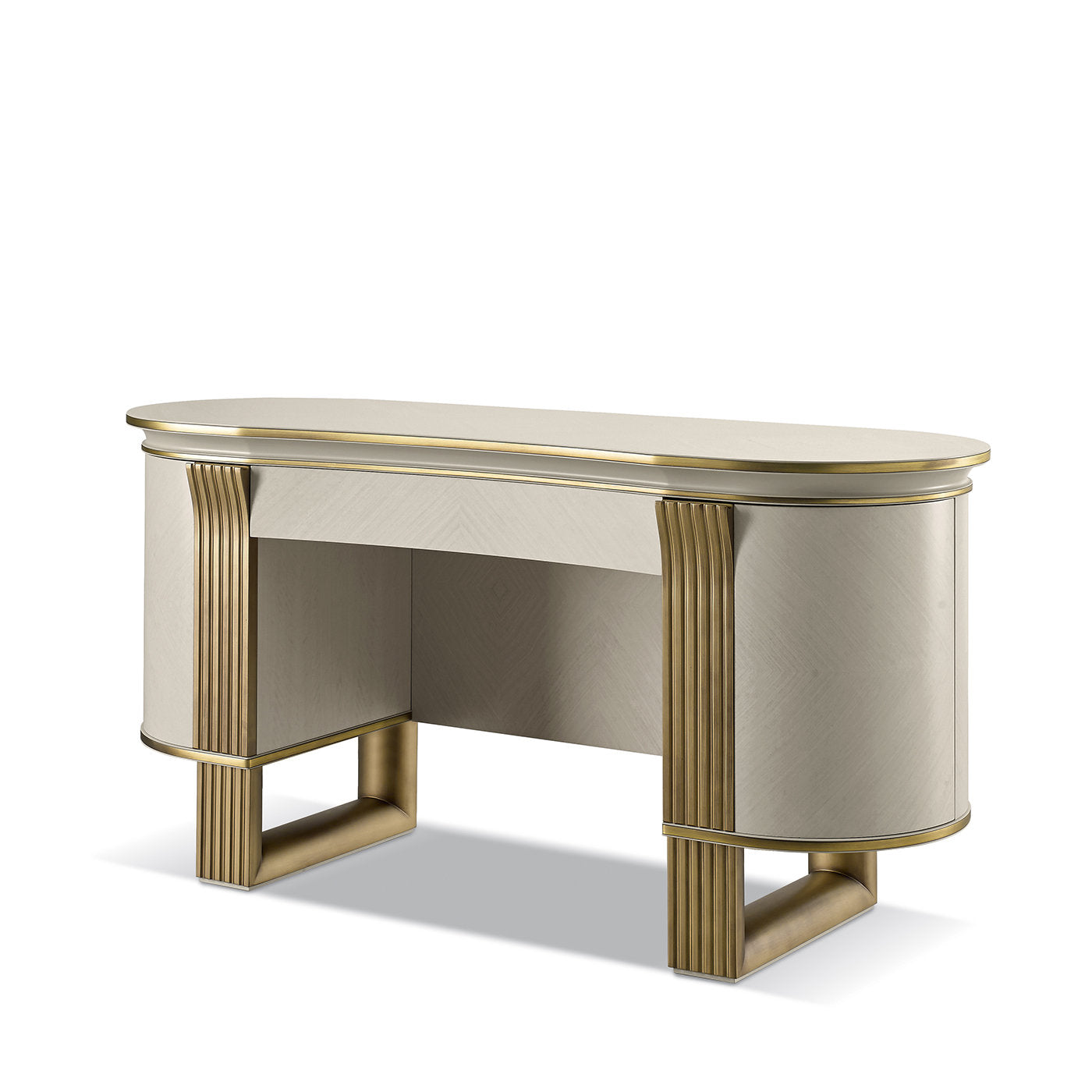 White and Gold Vanity Desk - Alternative view 1