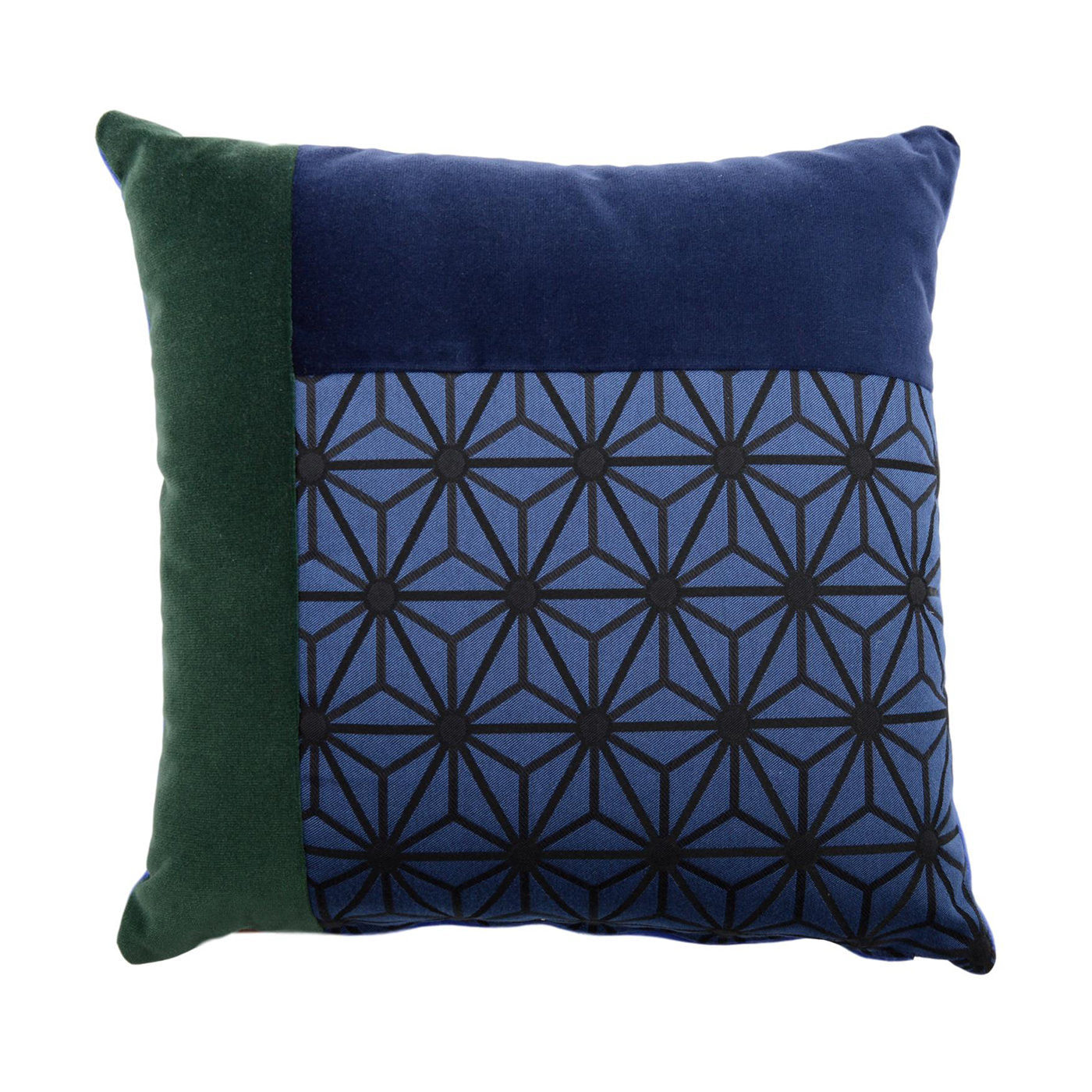 Blue and Green Inlay Carré-T Cushion - Main view