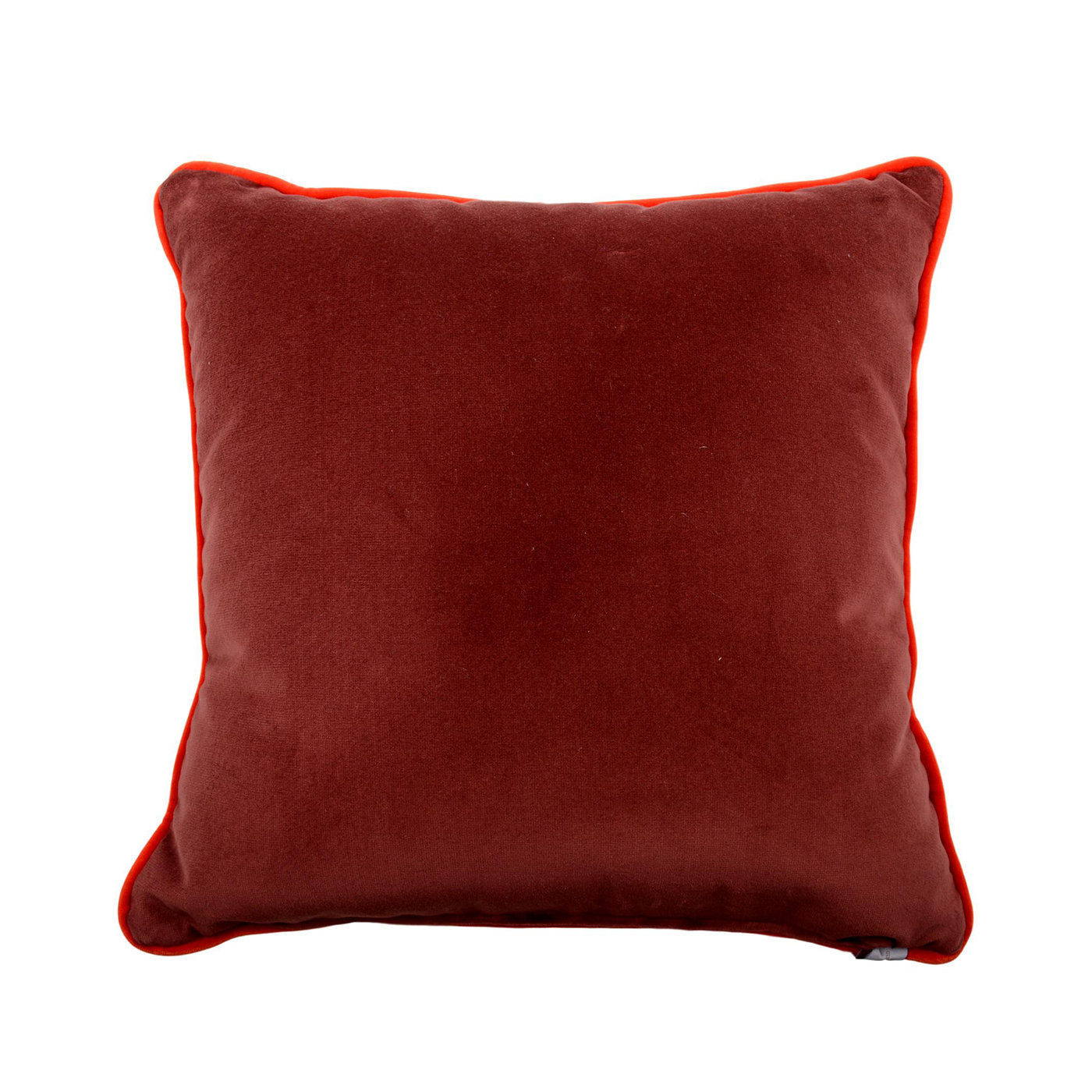 Red Carrè Cushion in micro patterned jacquard fabric - Alternative view 2