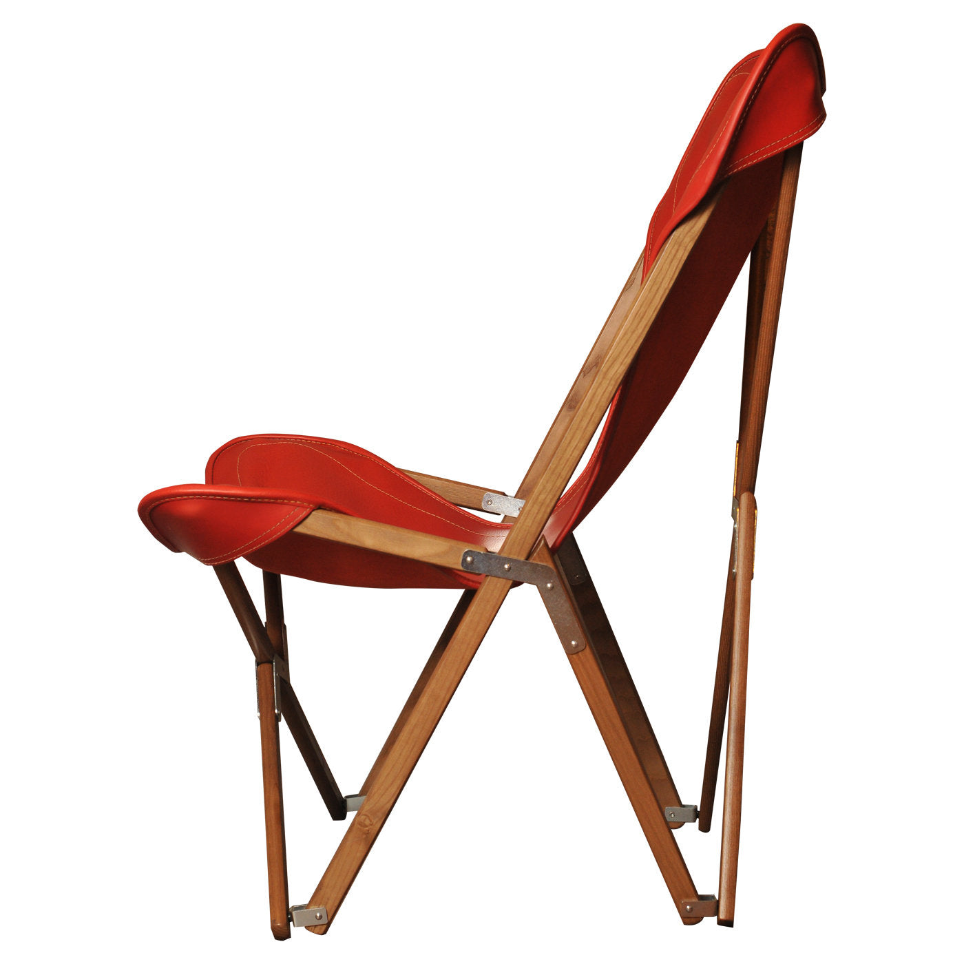Red Leather Tripolina chair - Alternative view 2