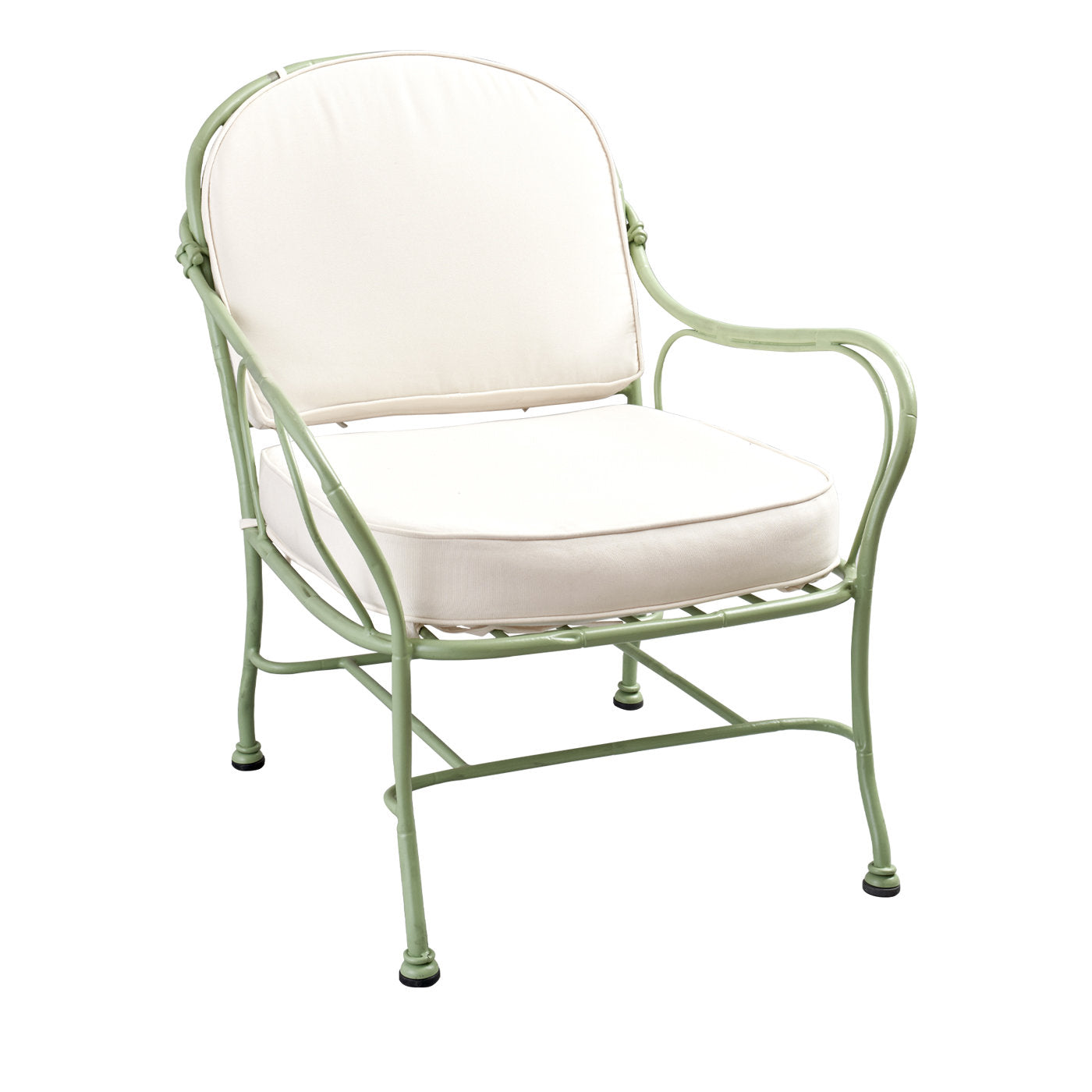 Bamboo Outdoor Armchair in Stainless Steel - Main view