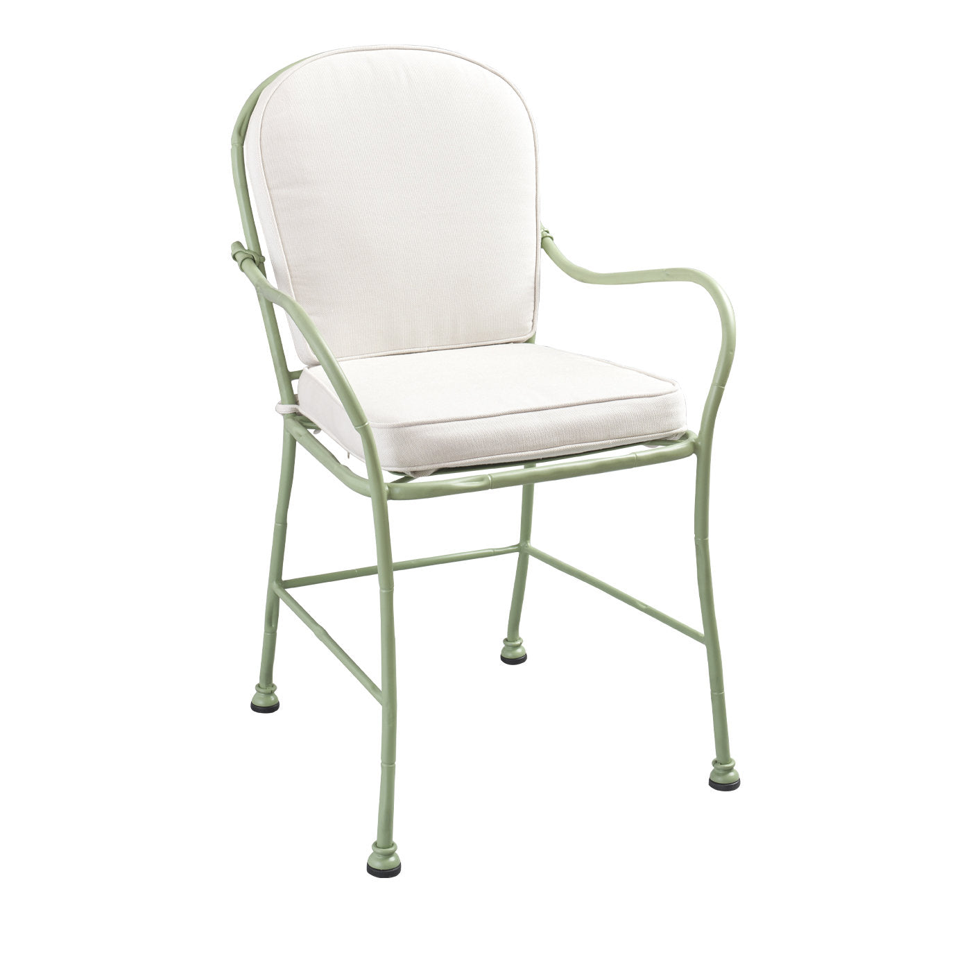 Bambus-Stuhl für den Außenbereich aus rostfreiem Stahl - Hauptansicht