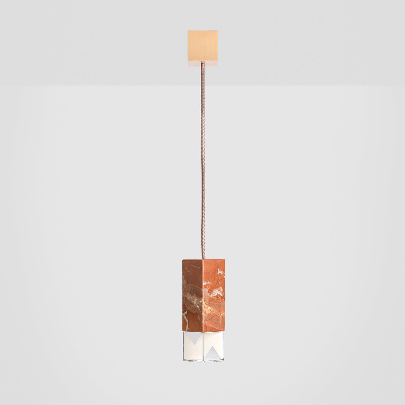 Lamp/One Red Marble Pendant Lamp - Alternative view 1