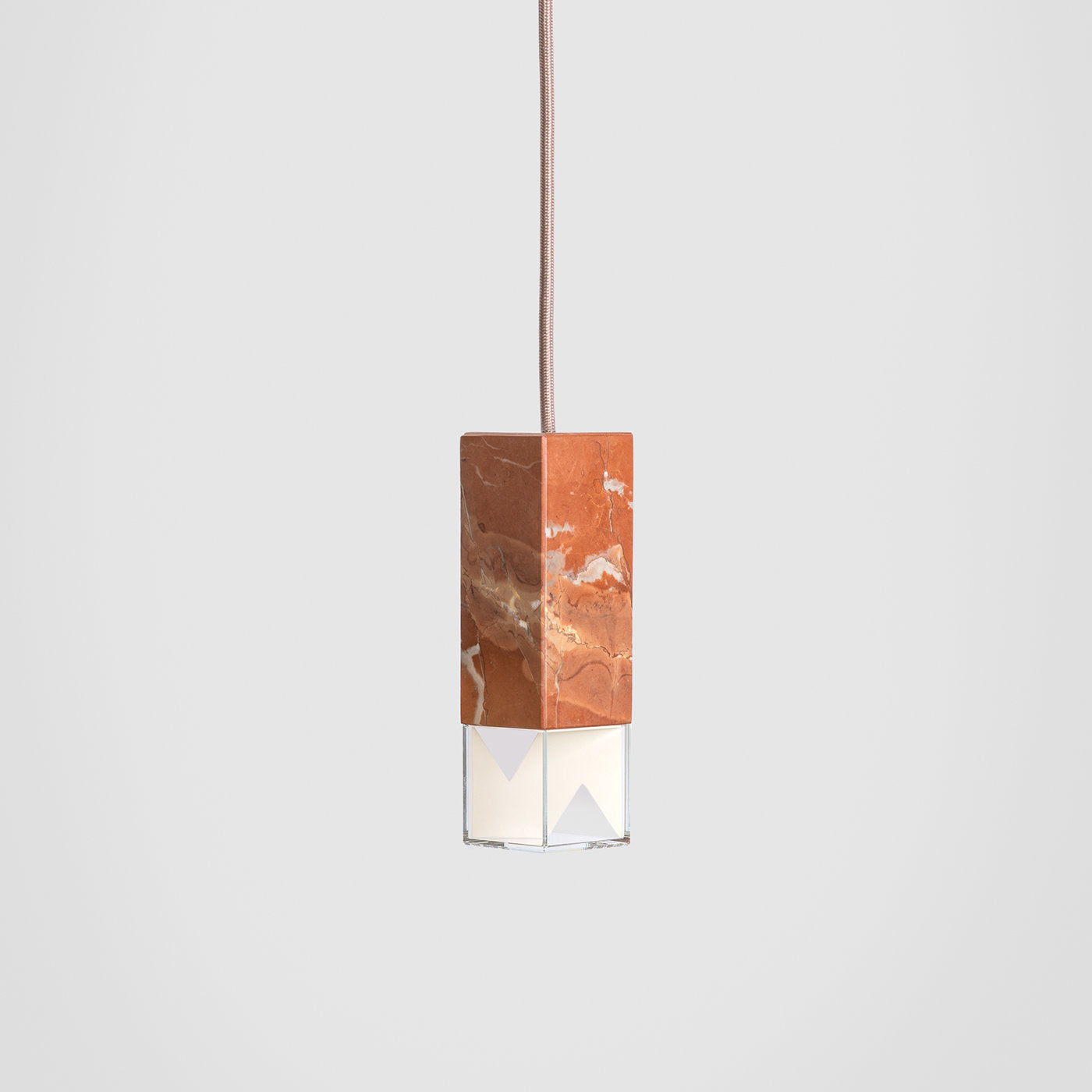 Lamp/One Red Marble Pendant Lamp - Alternative view 2