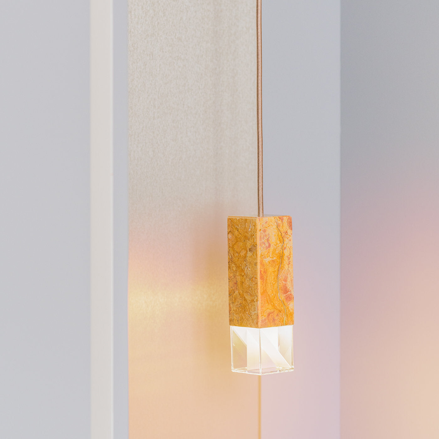 Lamp/One Yellow Marble Pendant Lamp - Alternative view 5