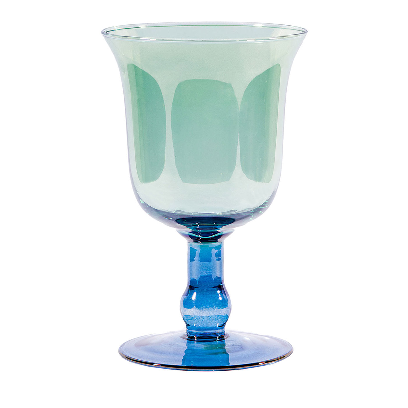 Piccolo vaso a calice blu-verde - Vista principale