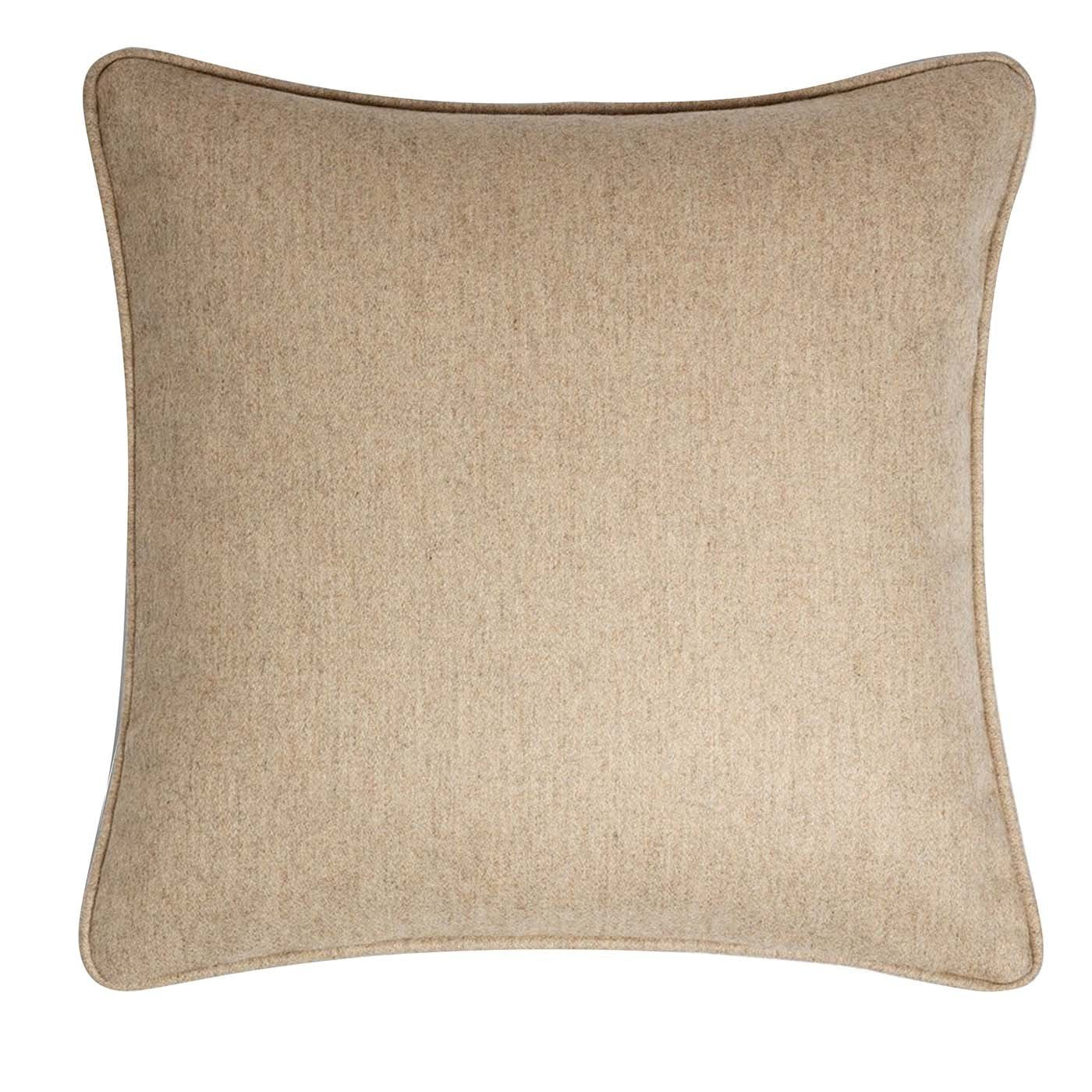 Wool Light Brown Cushion - Main view