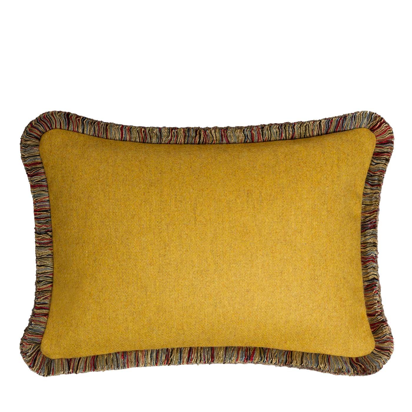 Mongolia Mustard Rectangular Cushion - Main view