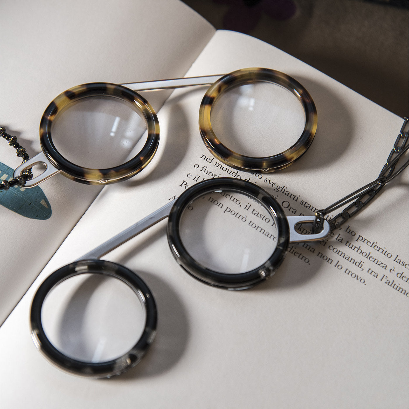 Milano Black and Polished Dark Gunmetal Reading Glasses - Alternative view 4