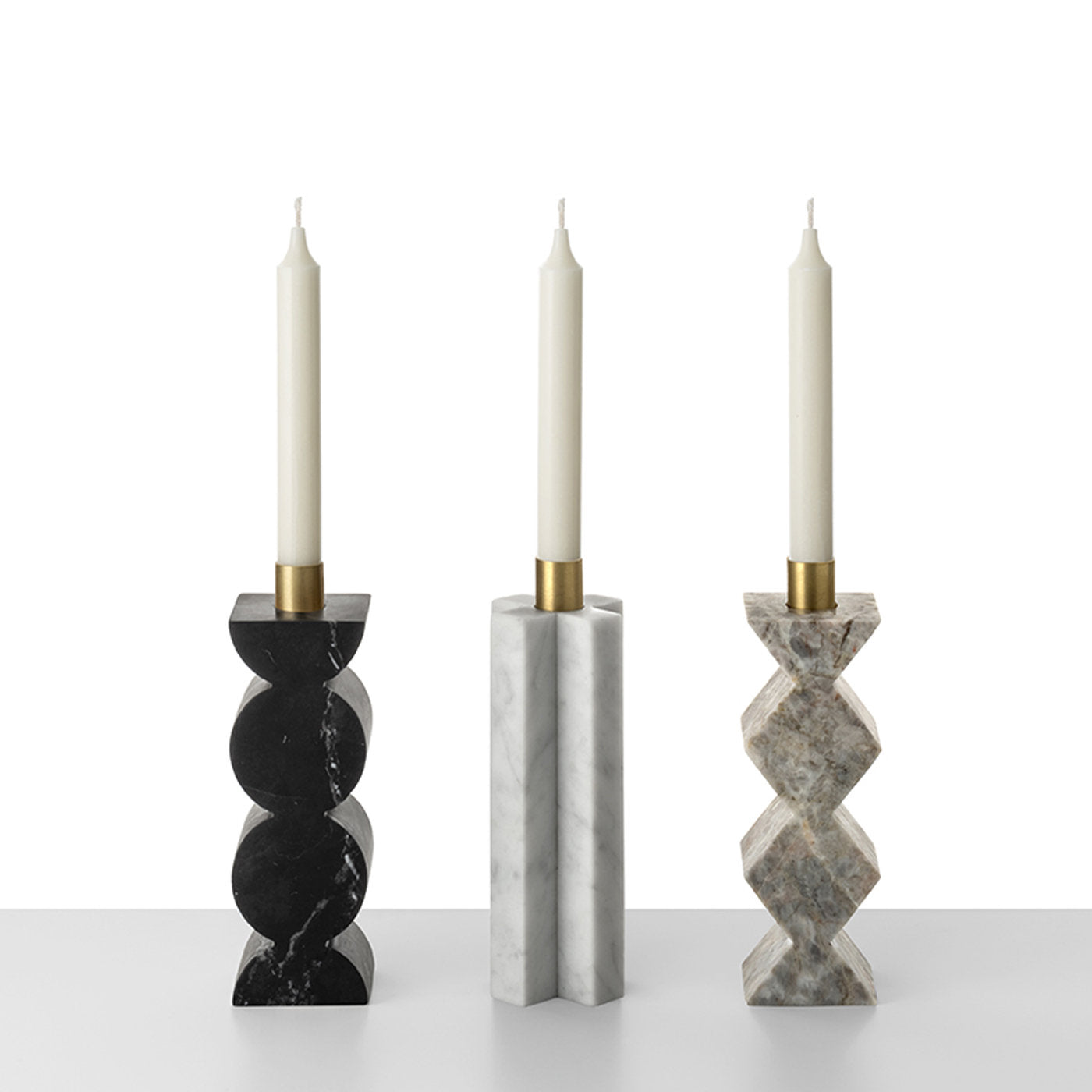 Constantin Black Marble Candle Holder by Agustina Bottoni - Alternative view 1