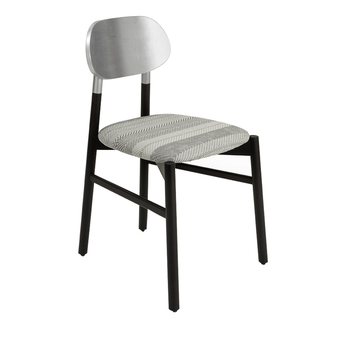 Bokken Silver and Black/White Chair by Bellavista & Piccini - Main view
