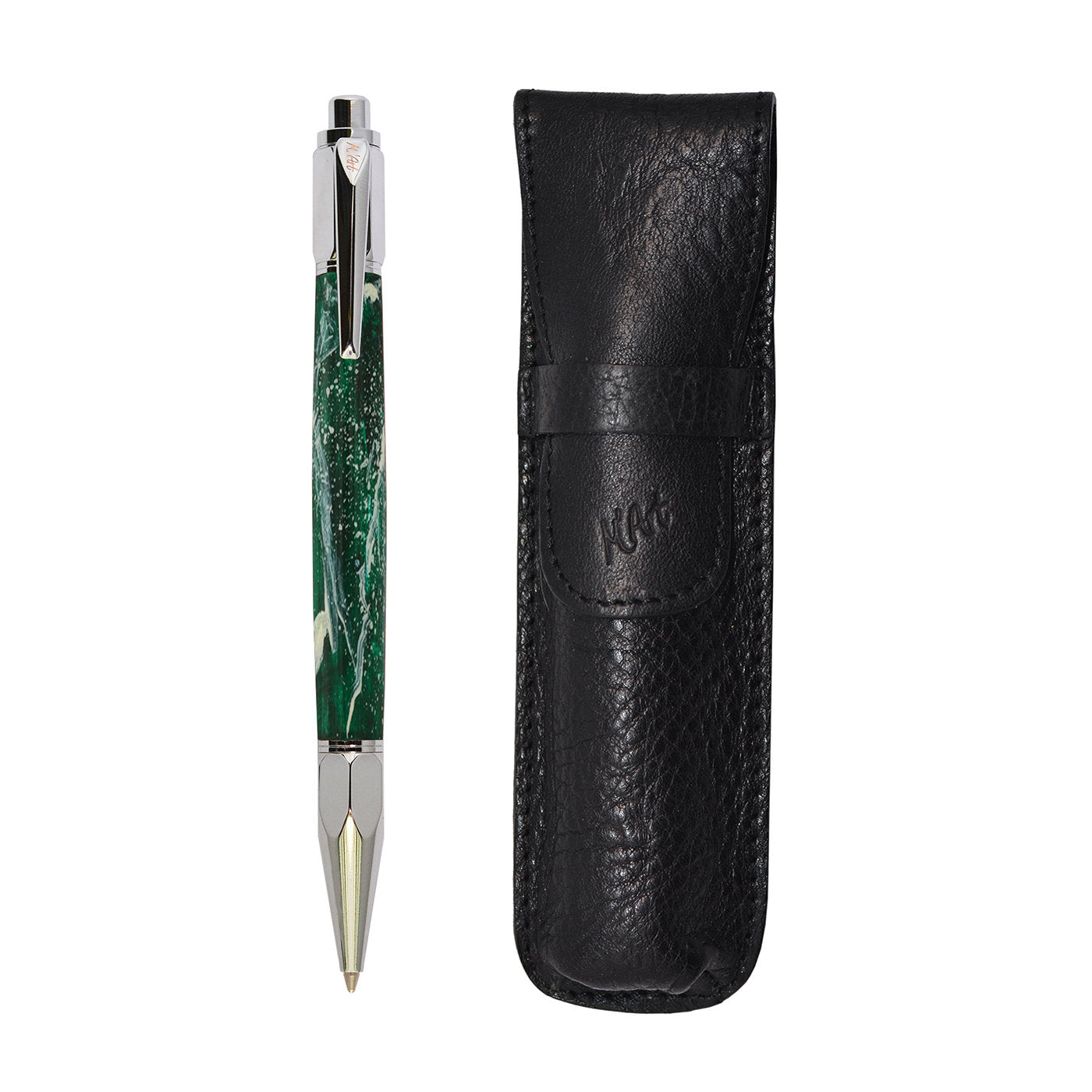 Artemisia Marbled Green Automatic Pencil in Olive Wood - Alternative view 1