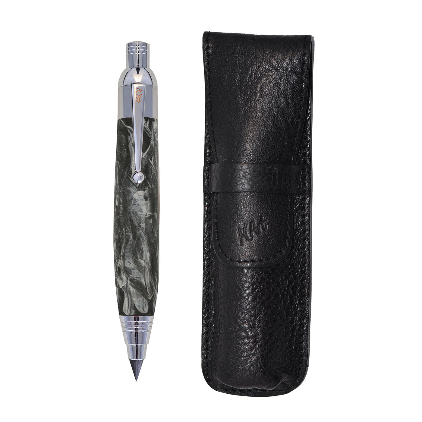 Botero Marbled Gray Automatic Pencil in Olive Wood - Alternative view 1