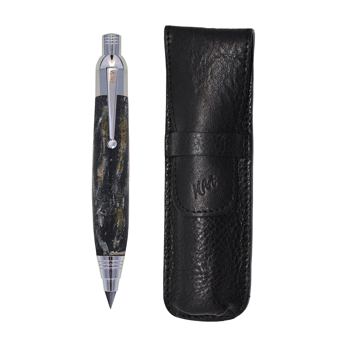 Botero Marbled Black Automatic Pencil in Olive Wood - Alternative view 1