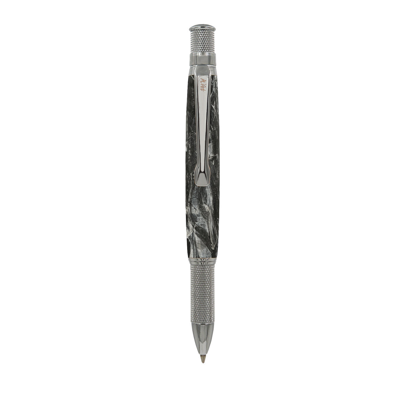 Contemporanea Marbled Gray Ballpoint Pen in Olive Wood - Main view