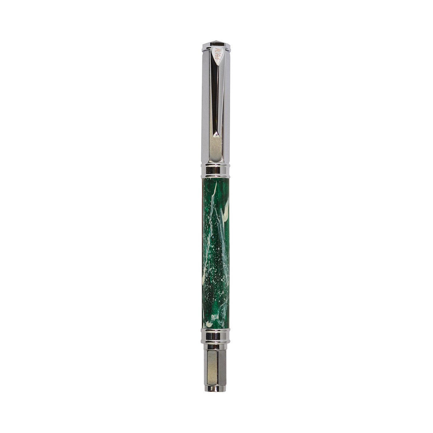 Ipazia Marbled Green Fountain Pen in Olive Wood - Alternative view 1