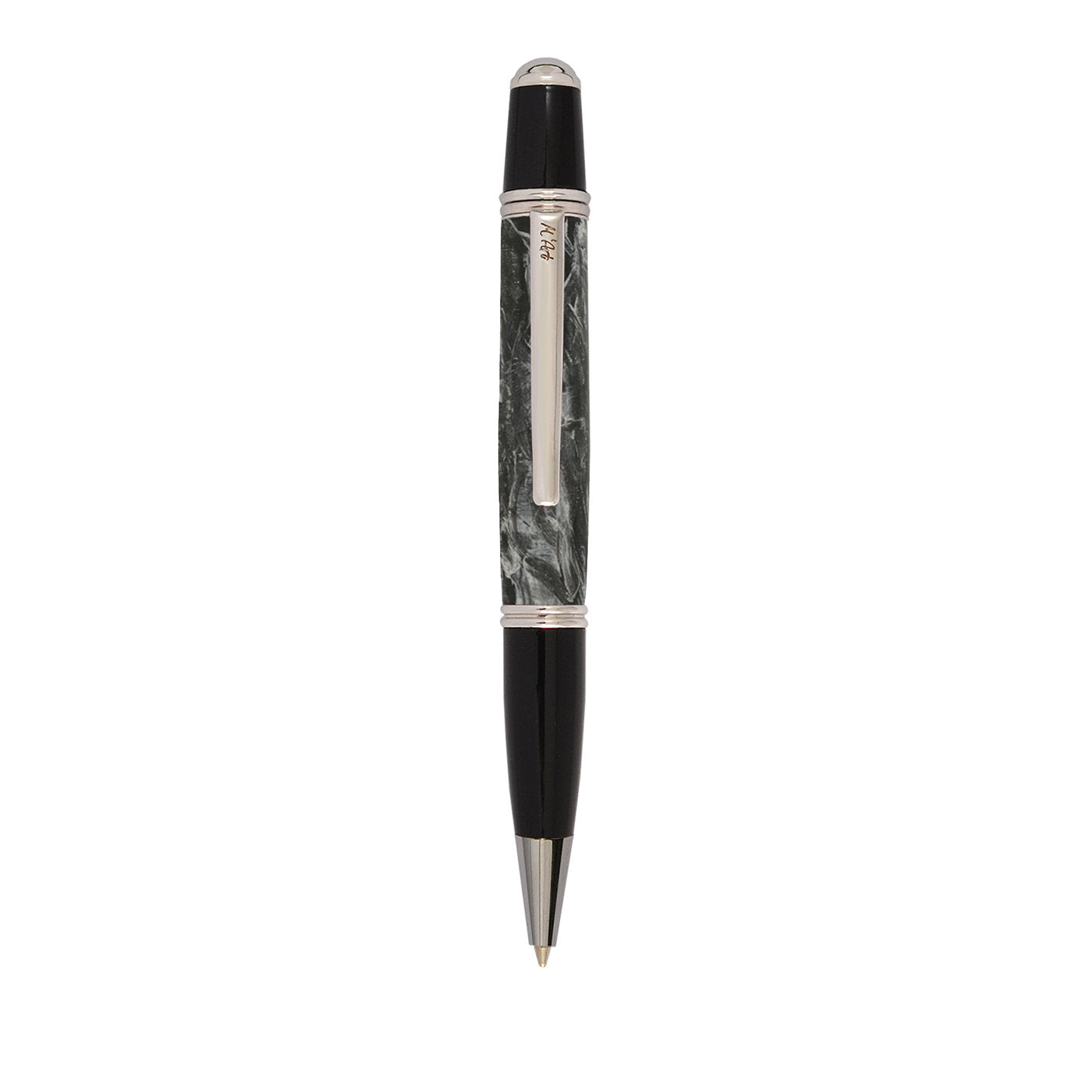 Mantinea Marbled Gray Ballpoint Pen in Olive Wood - Main view