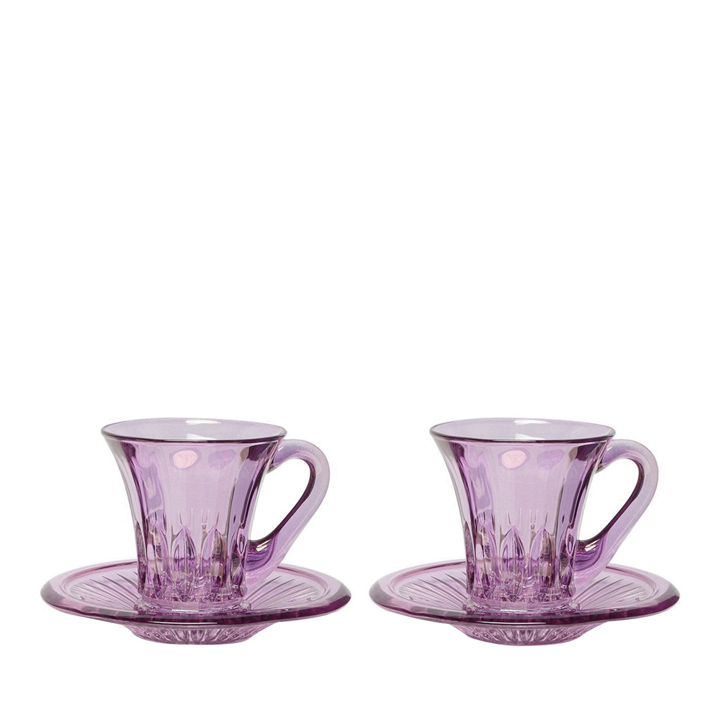 Prestige Set of 2 Transparent Purple Espresso Cups - Main view