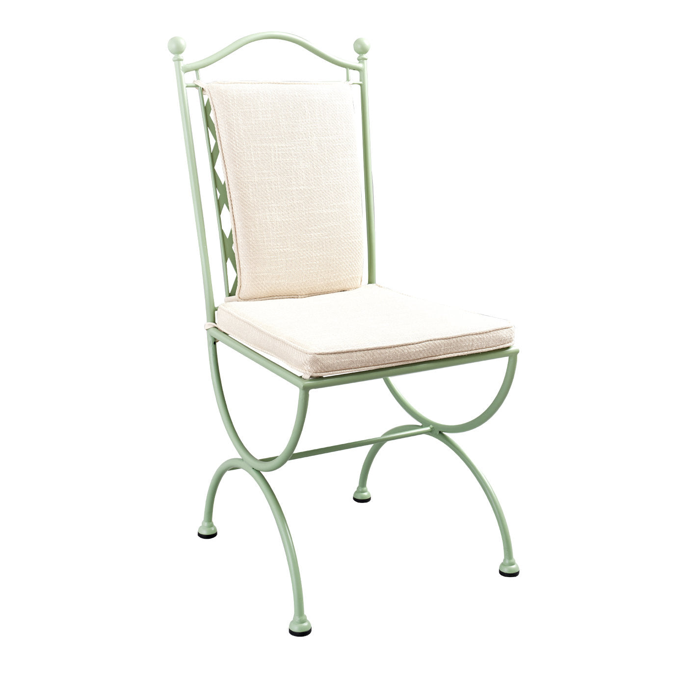 Rombi Outdoor Green Wrought Chair in Stainless Steel - Main view