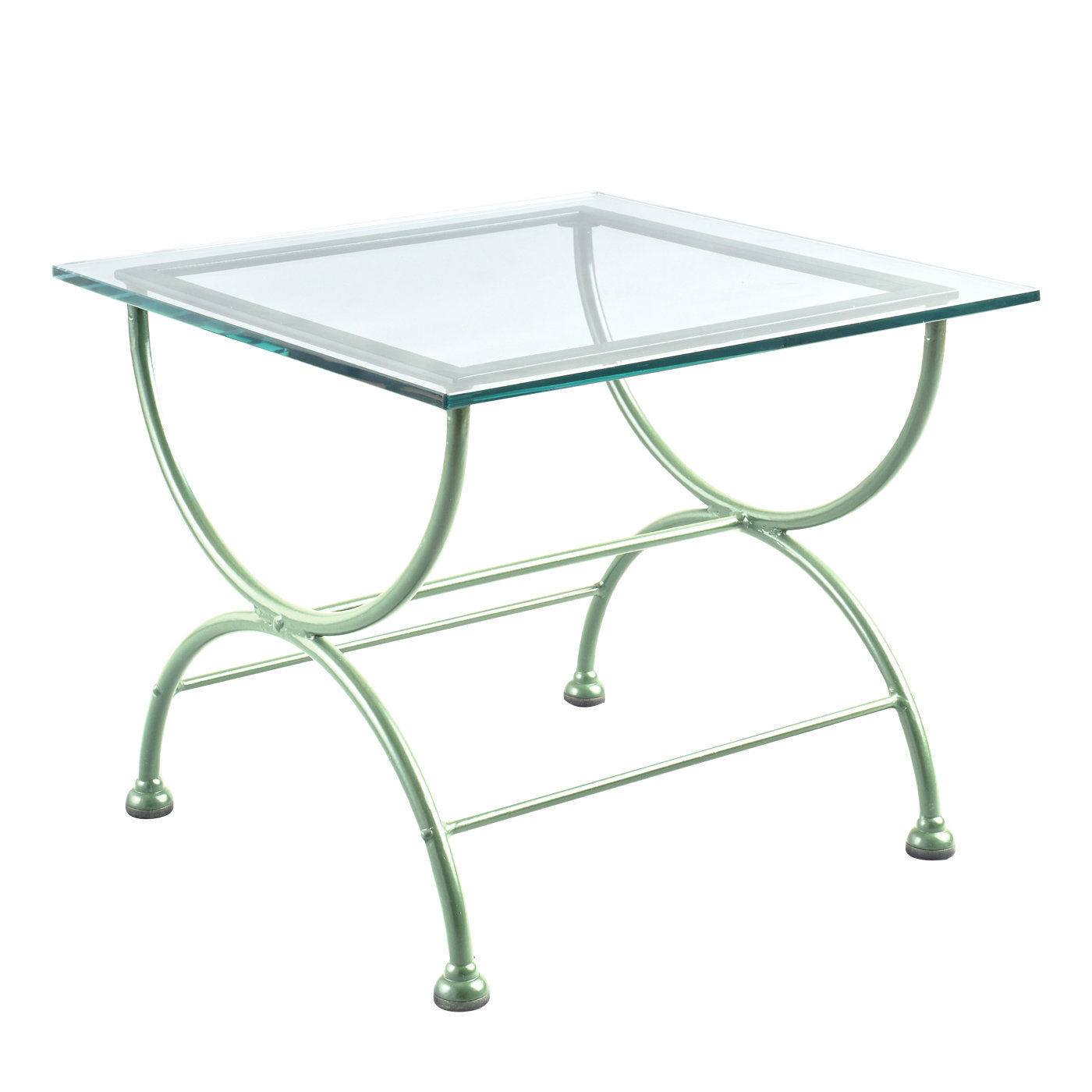 Rombi Light Green Low Table in Stainless Steel - Main view
