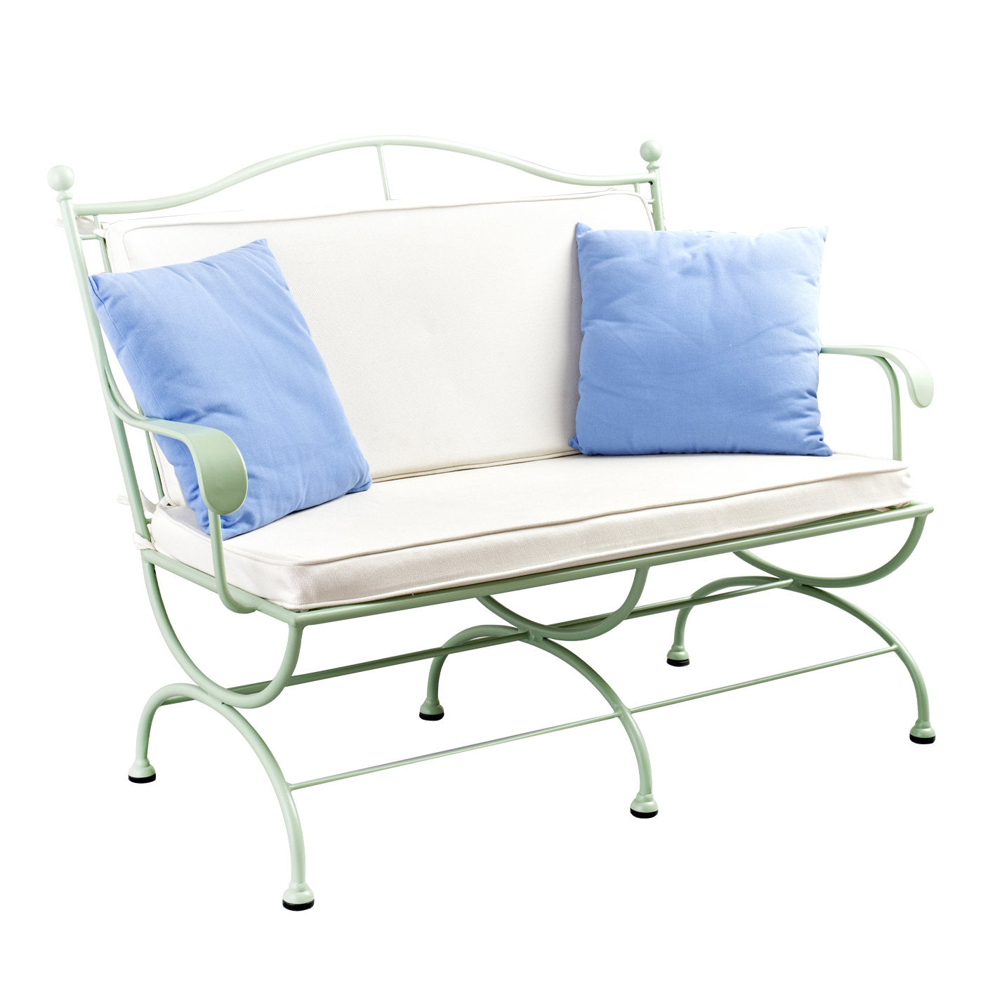 Rombo Outdoor Green Wrought Sofa in Stainless Steel - Main view