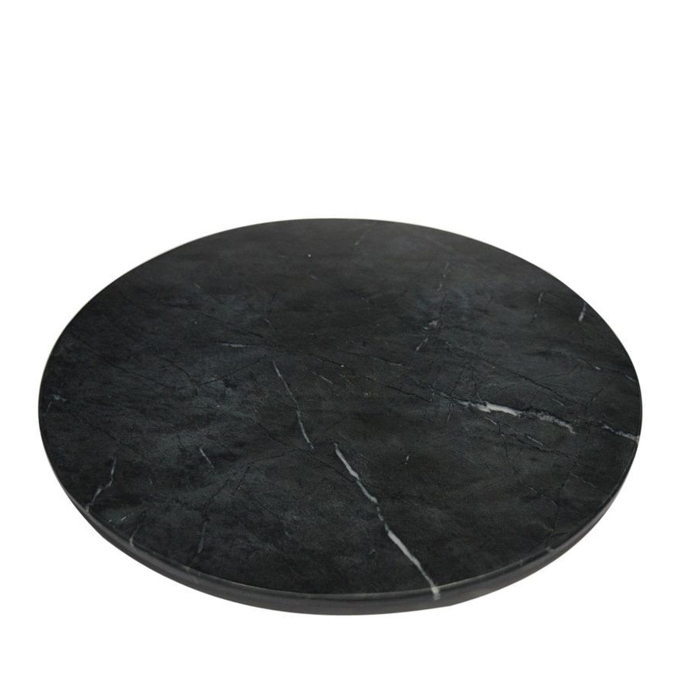 Tabla de cortar redonda Perfeo en mármol negro Marquina - Vista principal