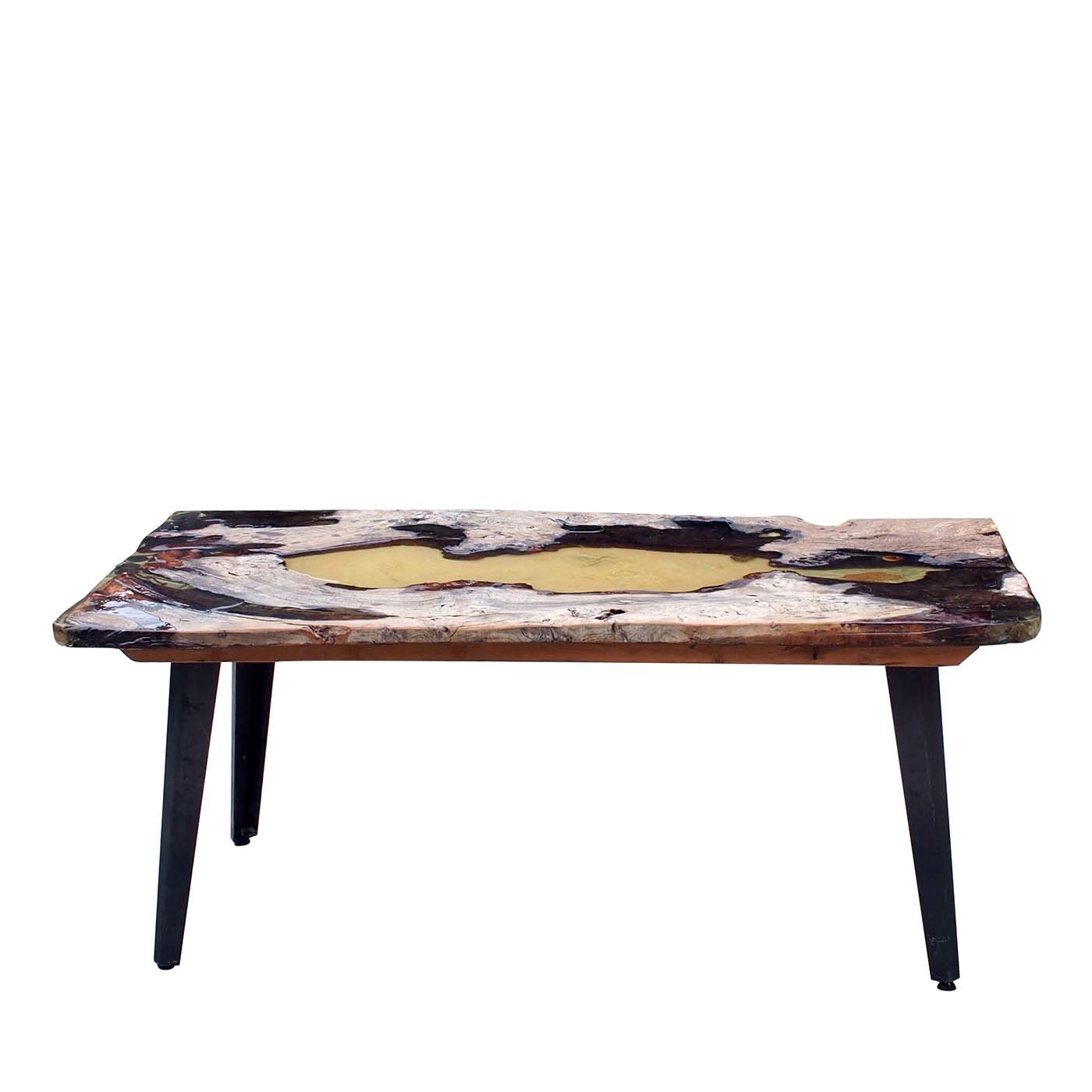 Moon Table in Ancient Elm Wood - Main view