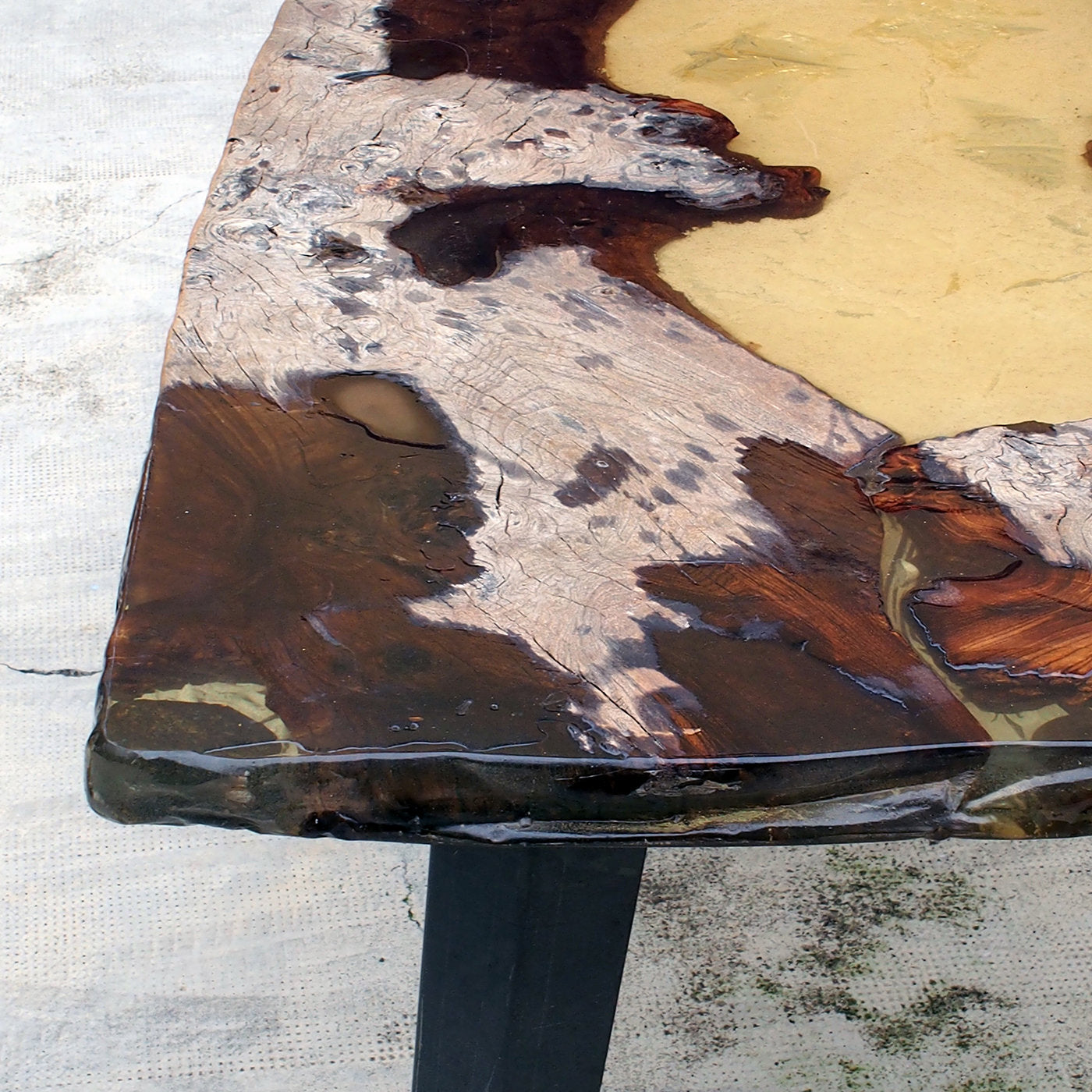 Moon Table in Ancient Elm Wood - Alternative view 2