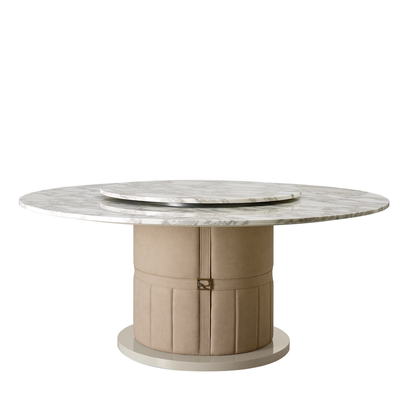 Richmond Round Table with Calacatta Marble Lazy Susan - Main view